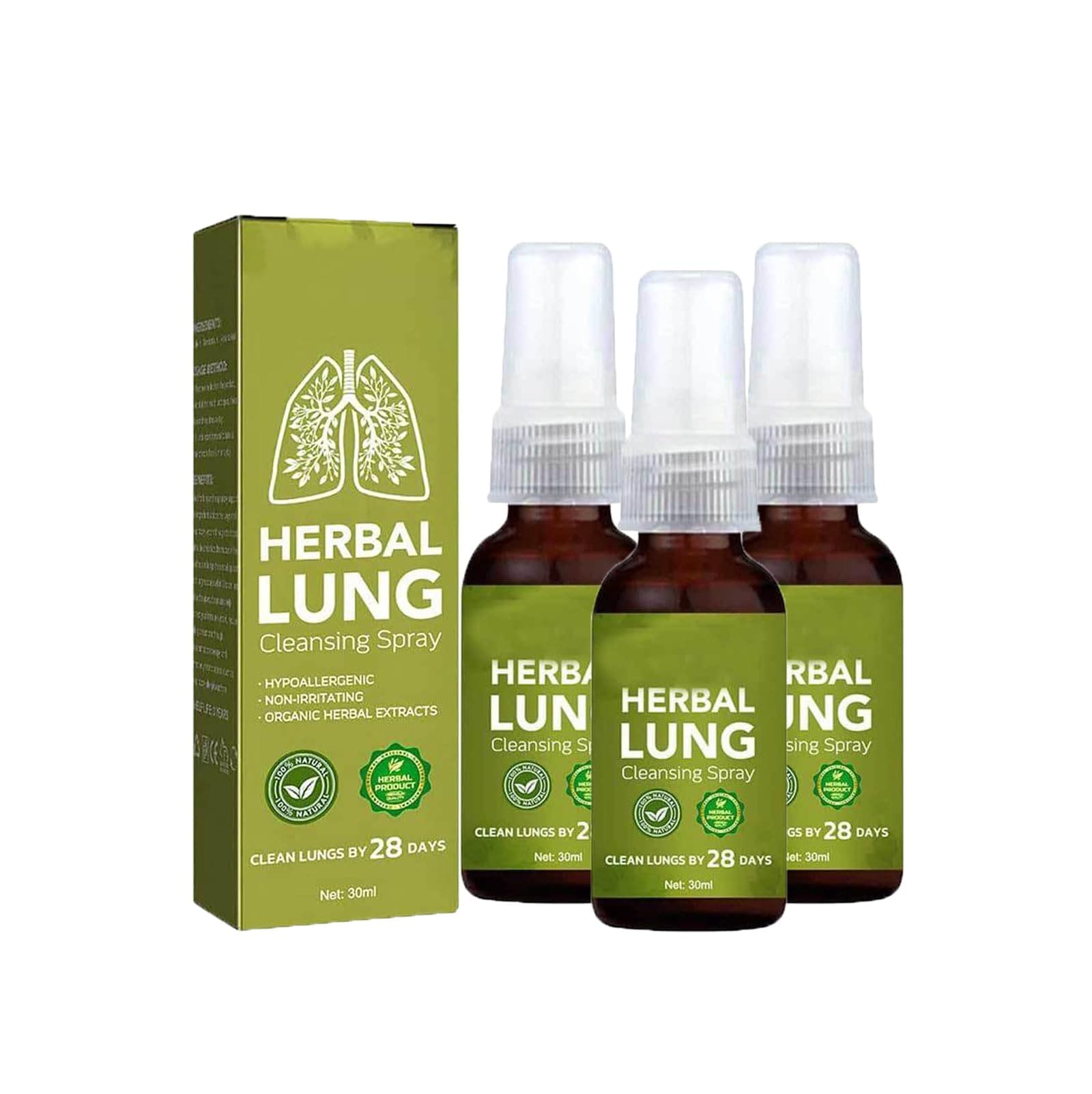 Herbal Lung Cleansing Spray,Herbal Lung Cleanse Spray,Breath Detox Herbal Lung Cleansing Spray,Cleanse & Respiratory (3PCS)