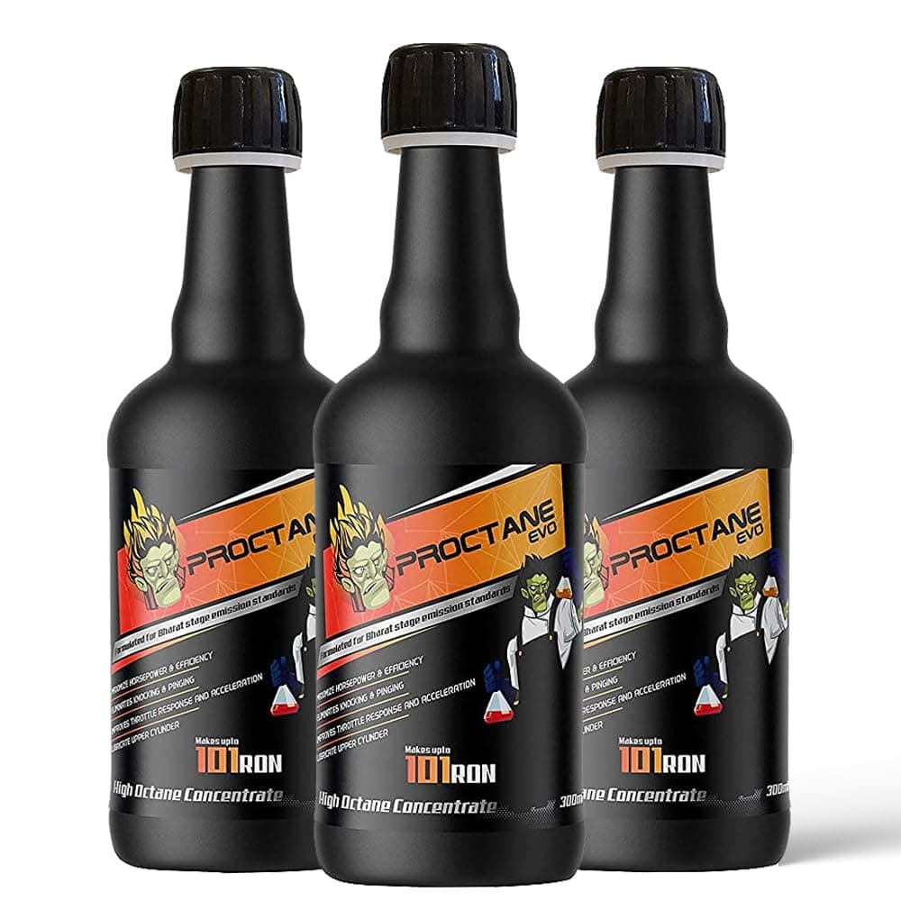 EVO Octane Booster with Ethanol Stablizer for Petrol Car and Bike - Prevents Fuel Consumption, Increases Mileage & Engine Power (BS3, BS4 & BS6 Vehicle Compatible) (300 ml, Pack of 3)