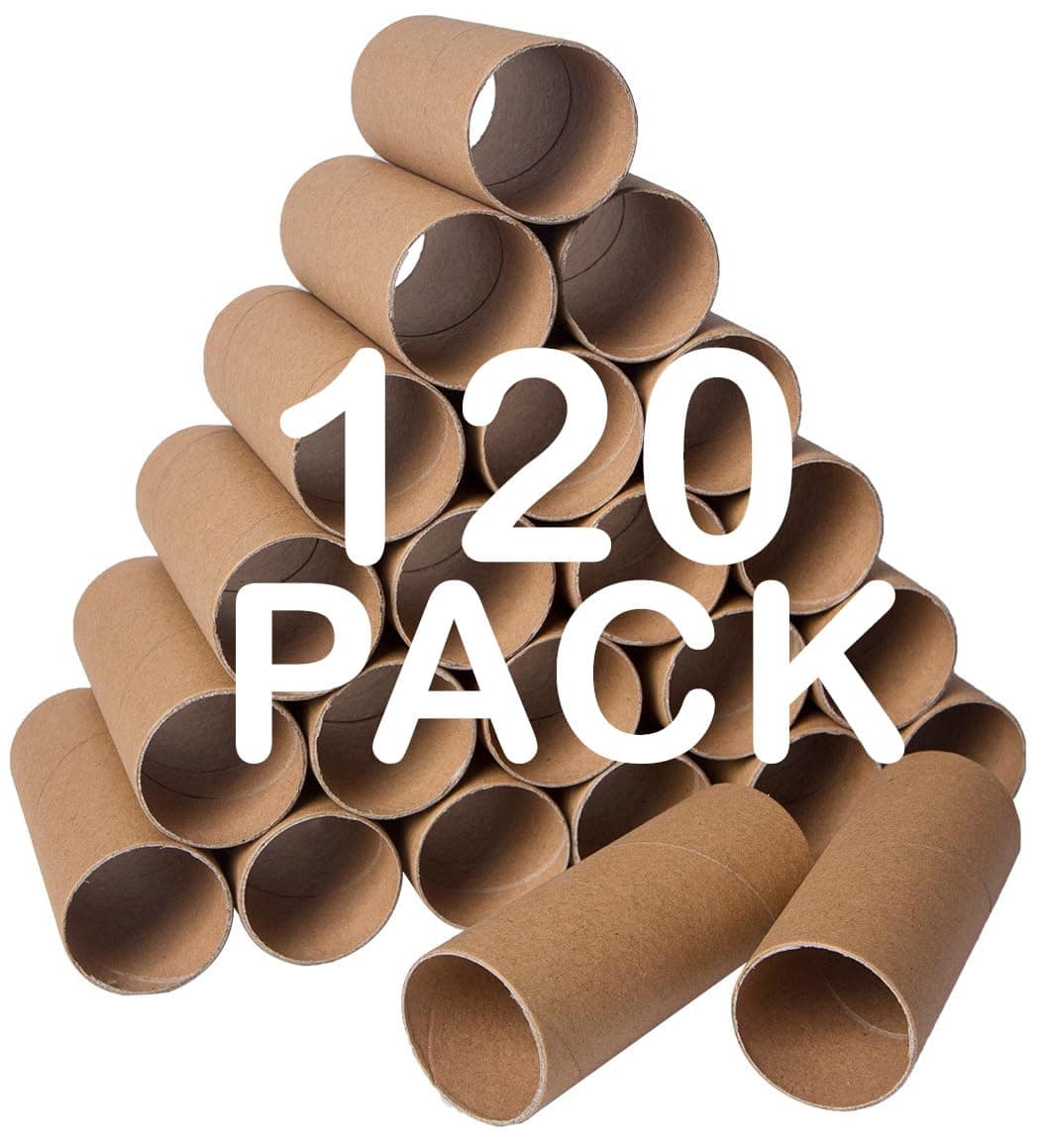 120 Pack Thick Cardboard Tubes For Crafts - Craft Rolls - Round Cardboard Tubes - Craft Tubes - Toilet Paper Rolls Crafts - Paper Tube For Crafts - Craft Round Tubes 1.57 x 3.9 Inches - Brown