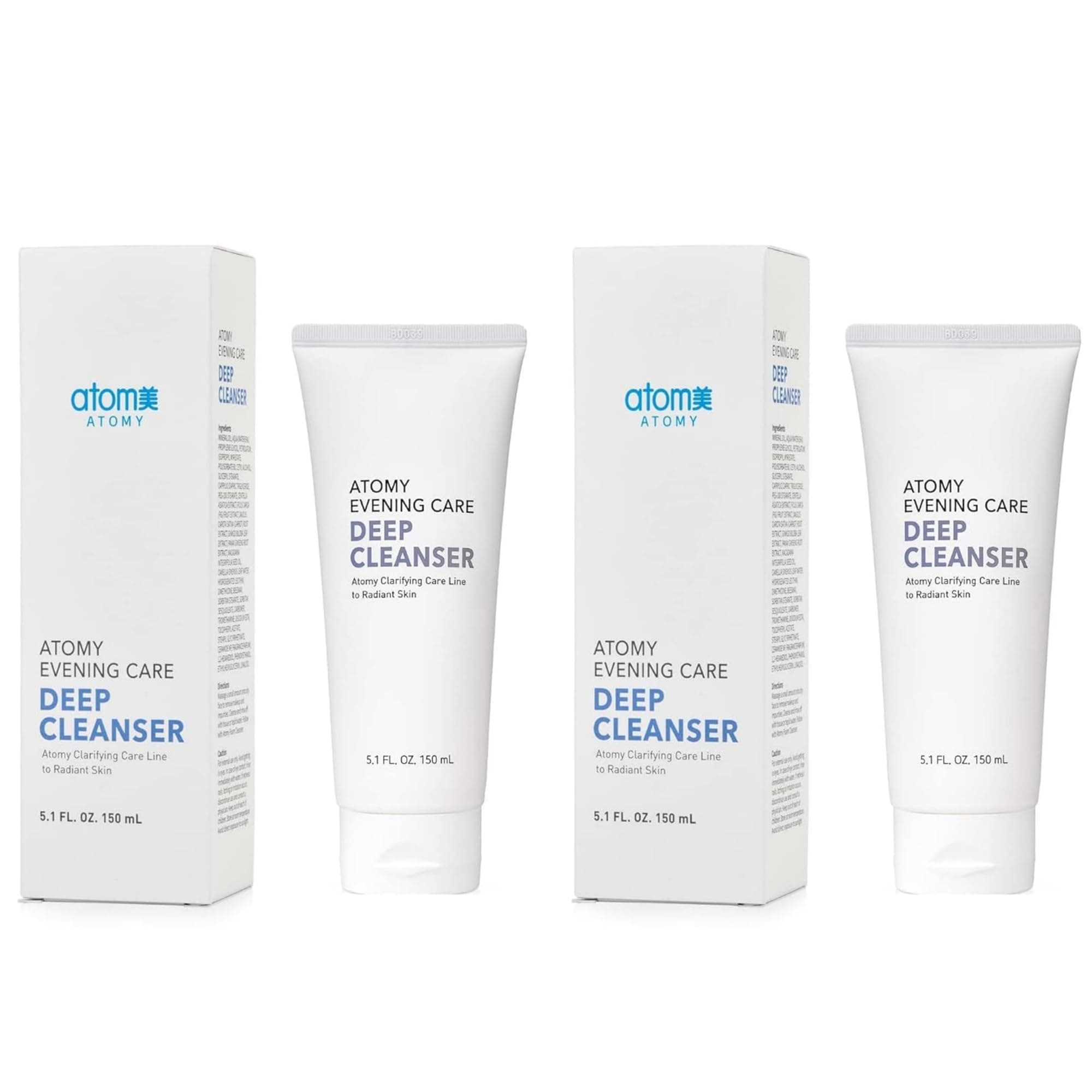 ATOMY Evening Care Deep Cleanser - 150ml x 2 pack, Facial Foam, Face Wash