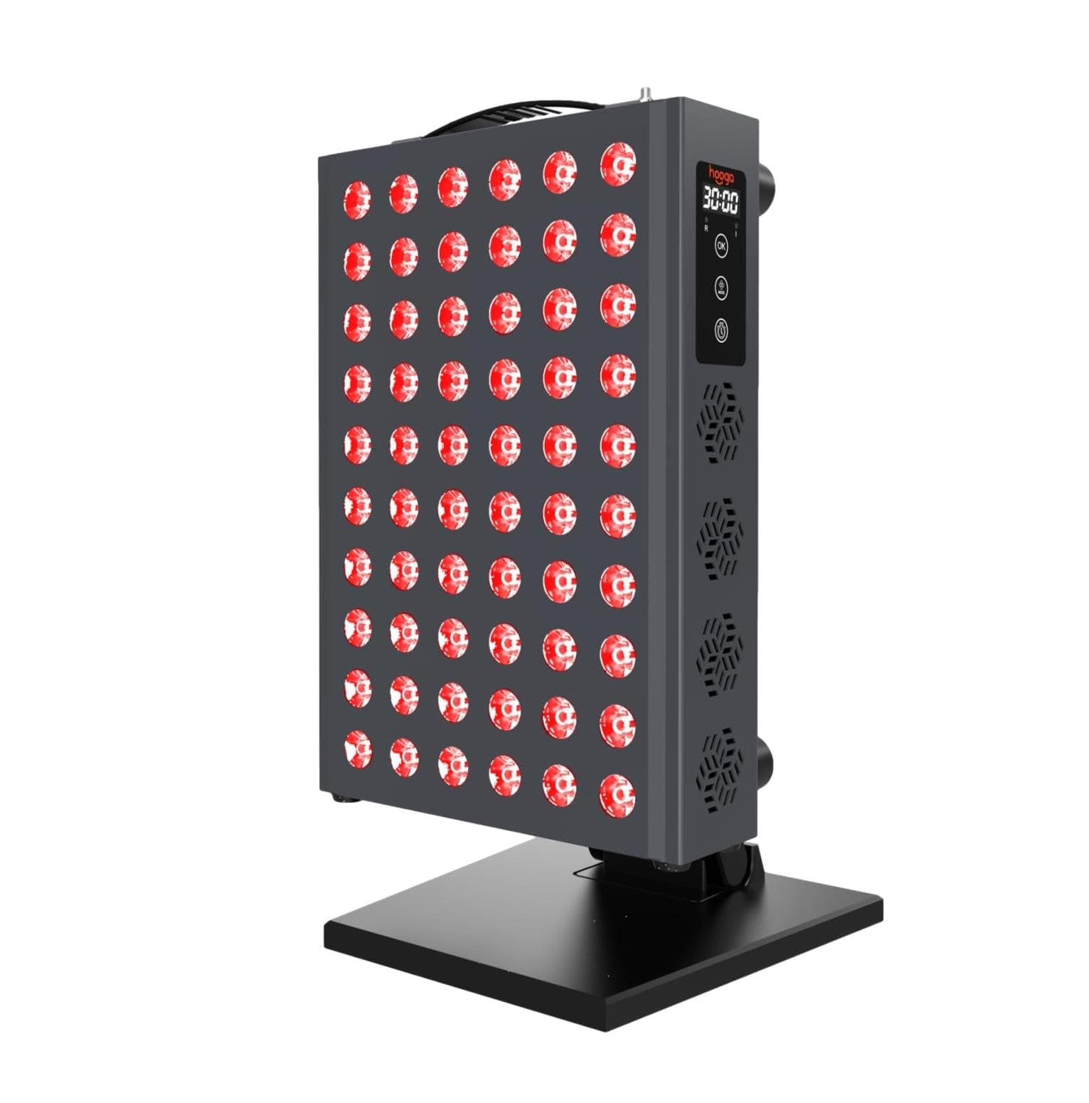 hooga Red Light Therapy , 660nm 850nm Red Near Infrared, Dual Chip Flicker Free LEDs, PRO Series, Adjustable Stand, 60 LEDs, Clinical Grade for Energy, Pain, Skin, Recovery, Performance. HGPRO300.