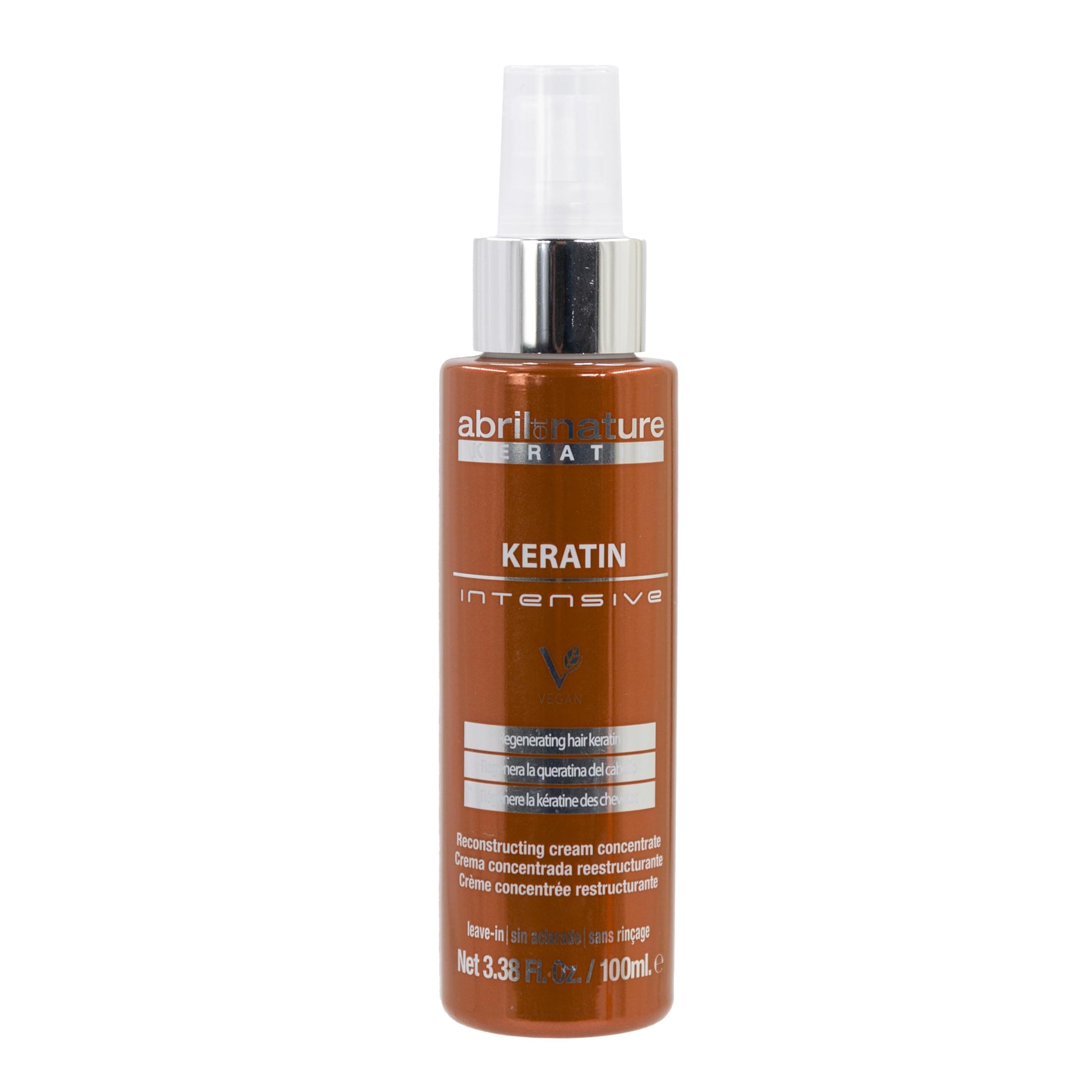 abril et nature - Professional Hair Serum with Keratin - Keratin Line - Hair Concentrate that Repairs and Regenerates - Adds Shine and Softness - Professional Hairdressing Treatment - 100 ml