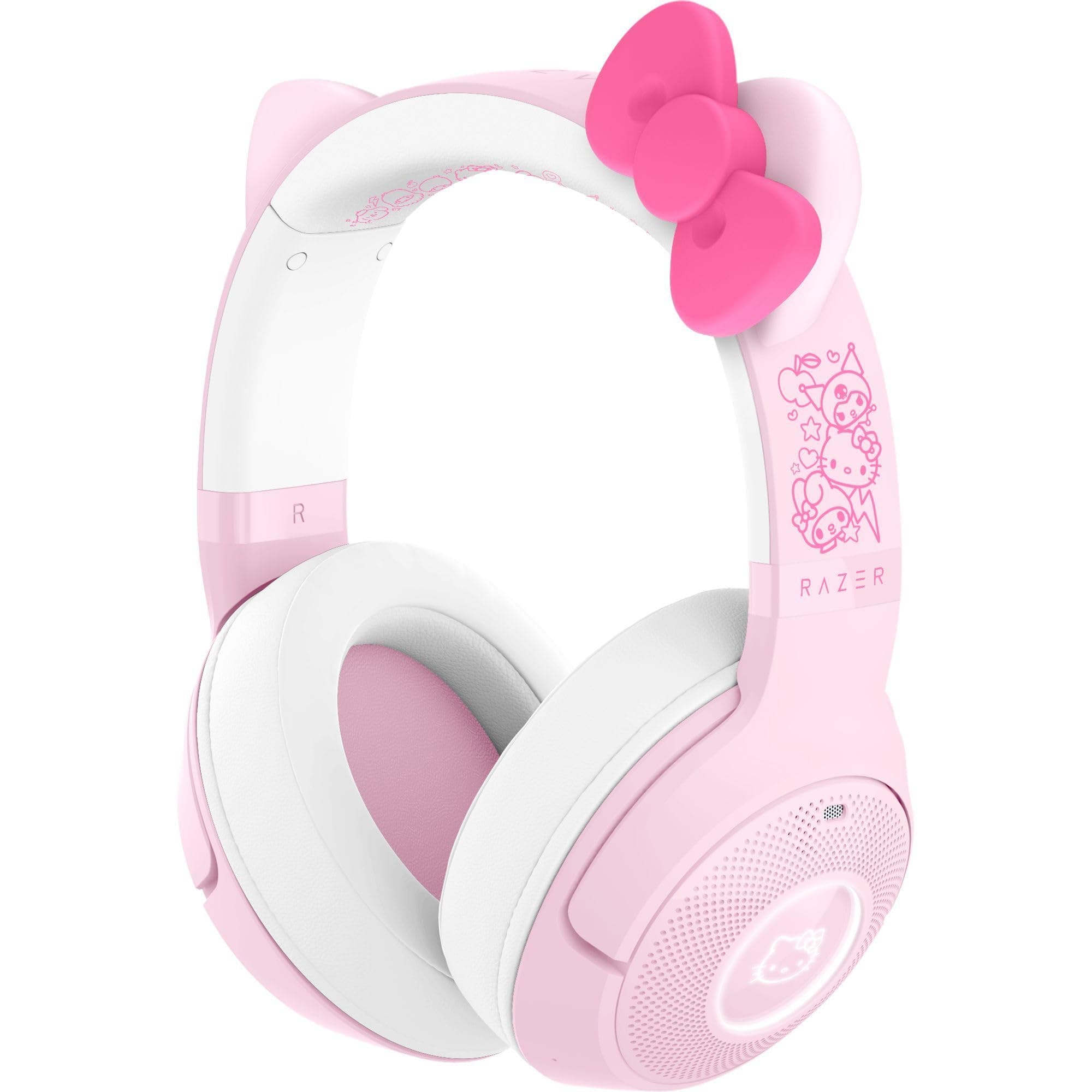 Kraken Kitty V2 BT Wireless RGB Headset: Chroma RGB - Bluetooth 5.2-40 mm Drivers - 40 Hr Battery w/Type C Charging - Hello Kitty & Friends Edition