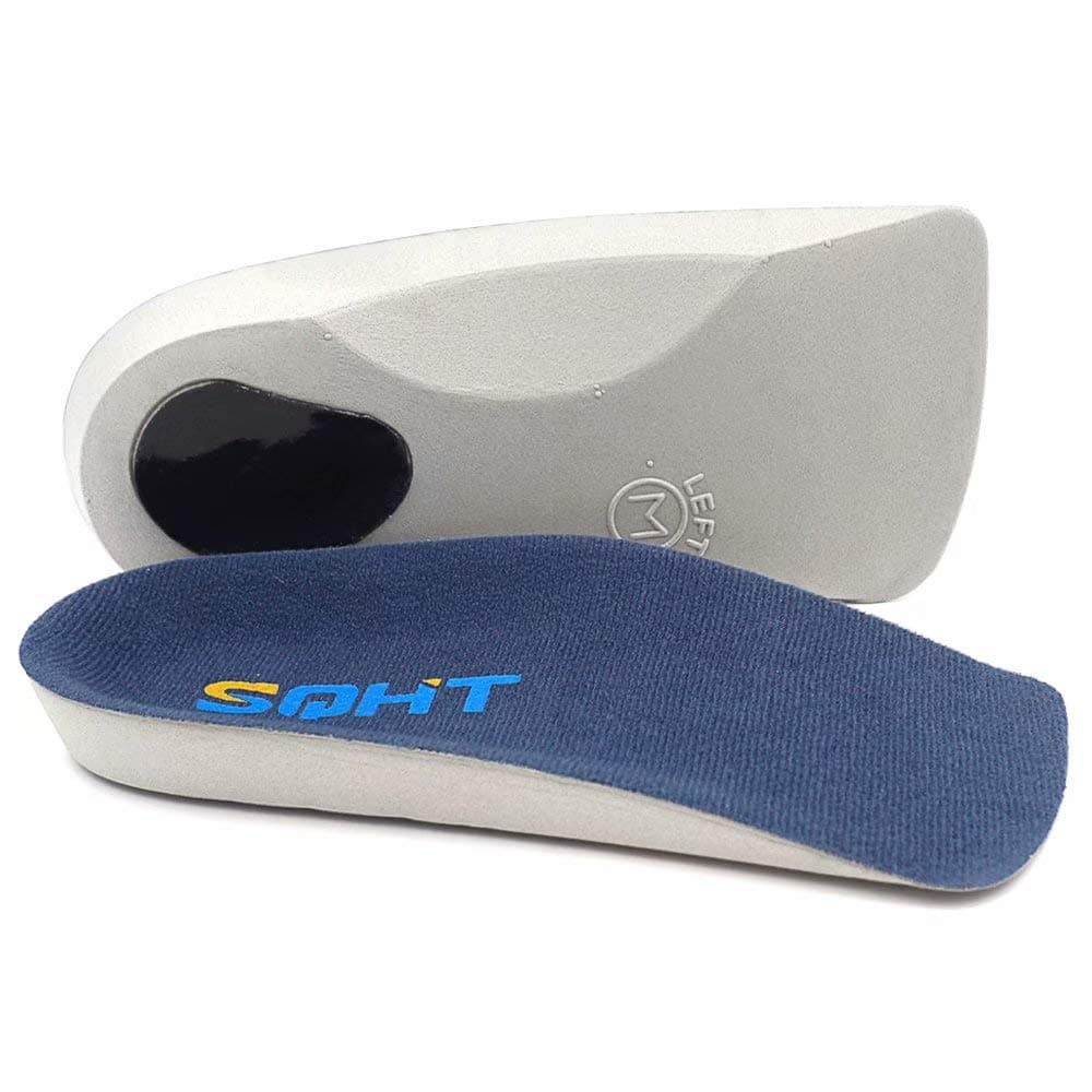 SQHT 3/4 Orthotics Shoe Insoles - Arch Support Insert Correct Over-Pronation, Fallen Arches, Flat Feet Metatarsal Support (L - W11-12.5 | M9.5-11)