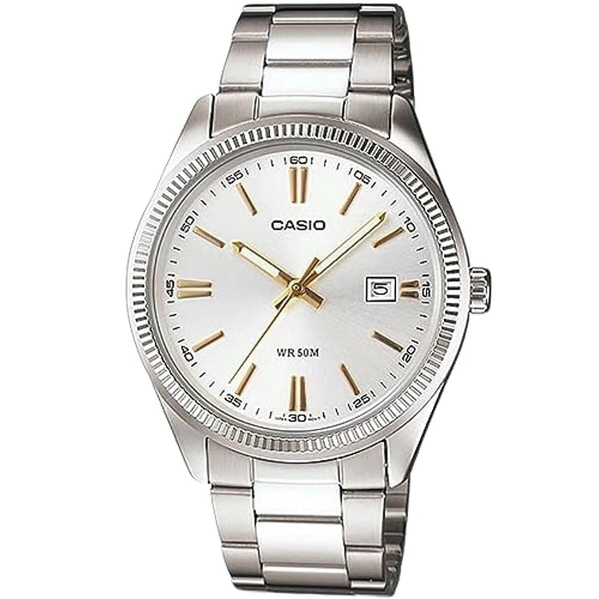 Men's Watch - MTP-1302D-7A2VDF Silver/Gold Dial, Silver Band