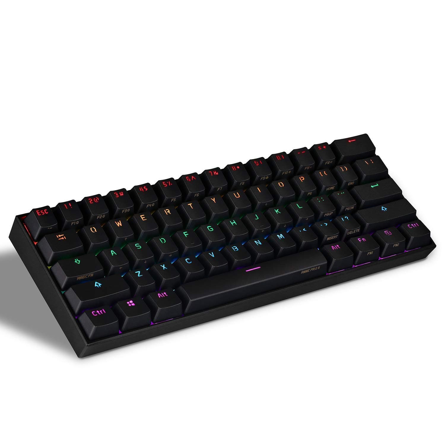 Mechanical Keyboard, Arrow Keys on Keyboard, Up to 8 Hours Extended Battery Life, Full Keys Programmable, True RGB LED Backlit, Perfect Gaming, Working & Home use (GATERON Red, Black)