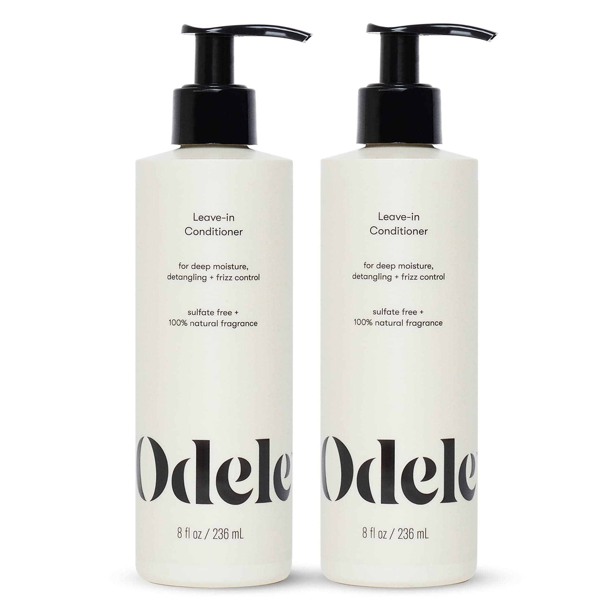 Odele Vegan Leave-In Conditioner, for Deep Moisture, Detangling, Frizz Control, Weightless Shine, and All Hair Types + Textures, 8 fl oz (2-Pack)