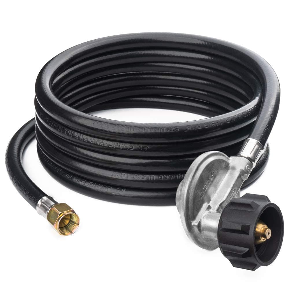 GASPRO 12 FT Low Pressure Propane Hose Regulator with 3/8 Female Flare for Heater, Fire Pit, Burner, etc