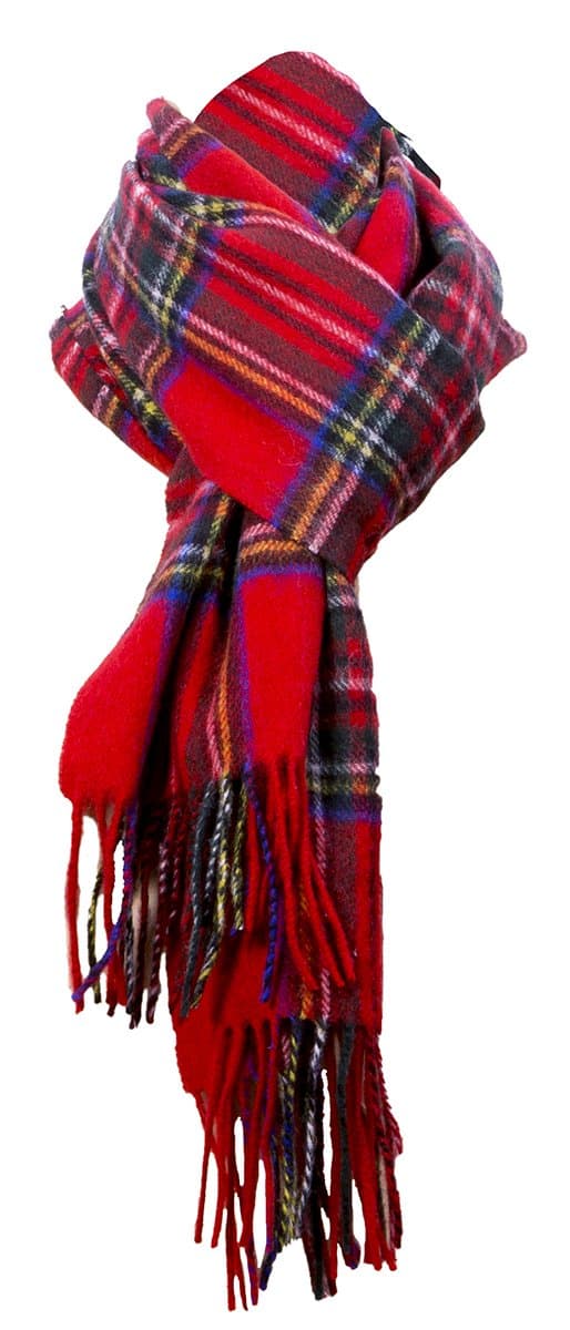 Birsppy Royal Stewart Tartan Scarf/red scarf/plaid check scarf/Scottish scarf 100% lambswool scarf