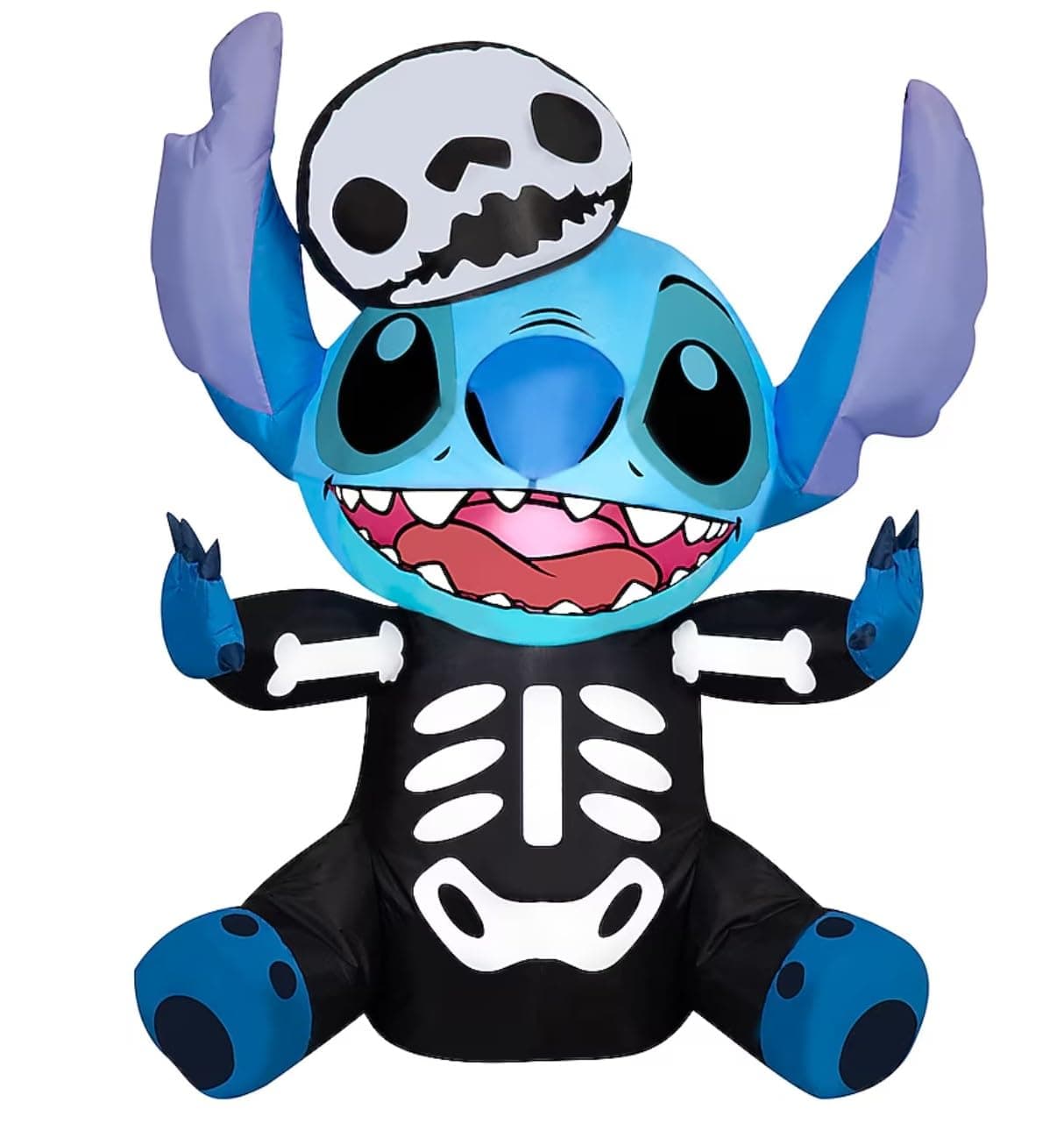 Halloween Disney 3-ft LED Stitch in Skeleton Costume Inflatable