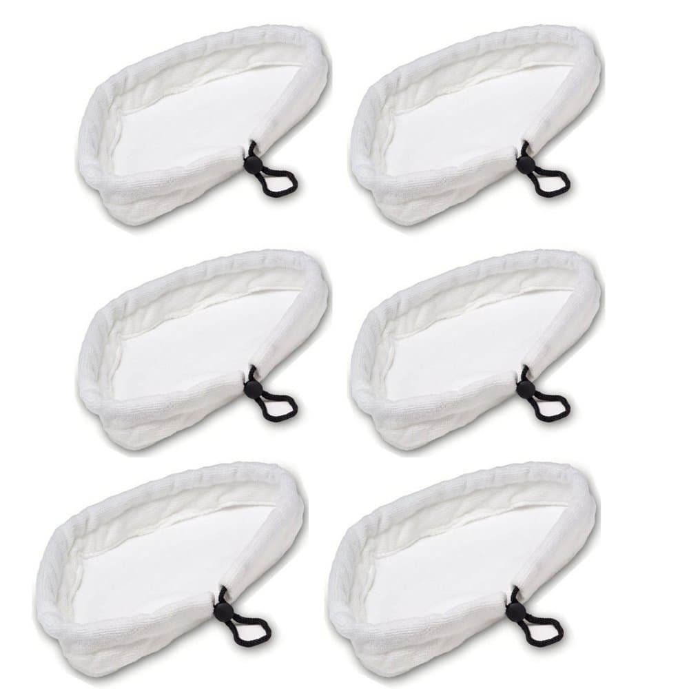 eoocvt 6pcs Home Clean Steam Mop Reusable Replacement Microfiber Cleaning Pads Washable Cloths Compatible for Steamboy H2O H20