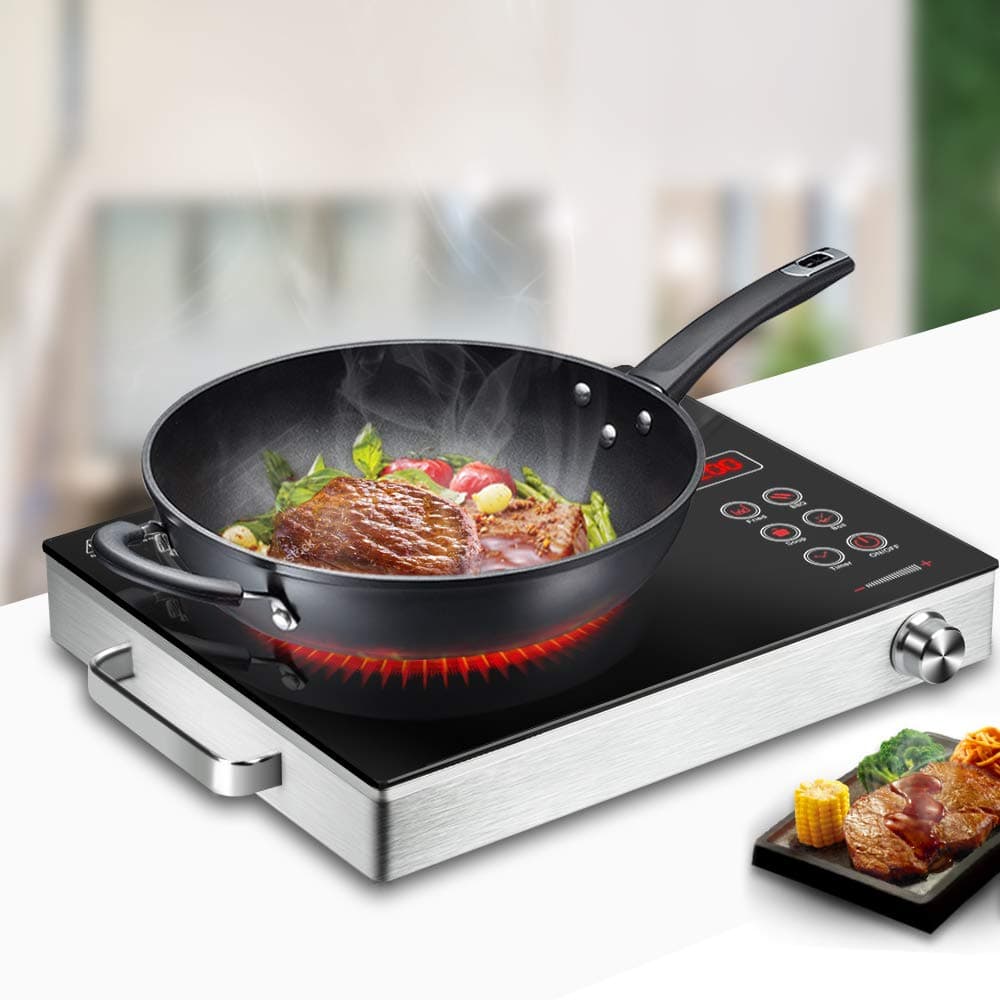 Portable Induction Cooker, 2200W Induction Stove Countertop Burner Sensor Touch Portable Induction Cooktop With Timer Electric Ceramic Cooker Heat-up In Seconds Compatible For All Cookwares