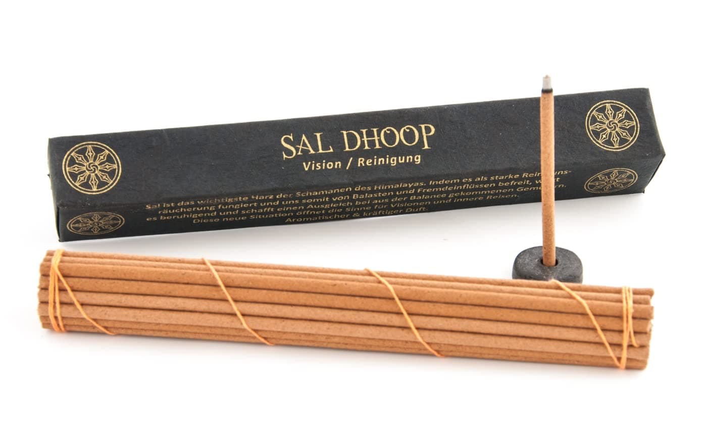 100% Natural Tibetan Incense Sticks Tibetan Line without Bamboo Stick for Meditation, Relaxation, Rituals, 27 Smoke Sticks with Holder (Sal Dhoop - Vision/Cleaning)