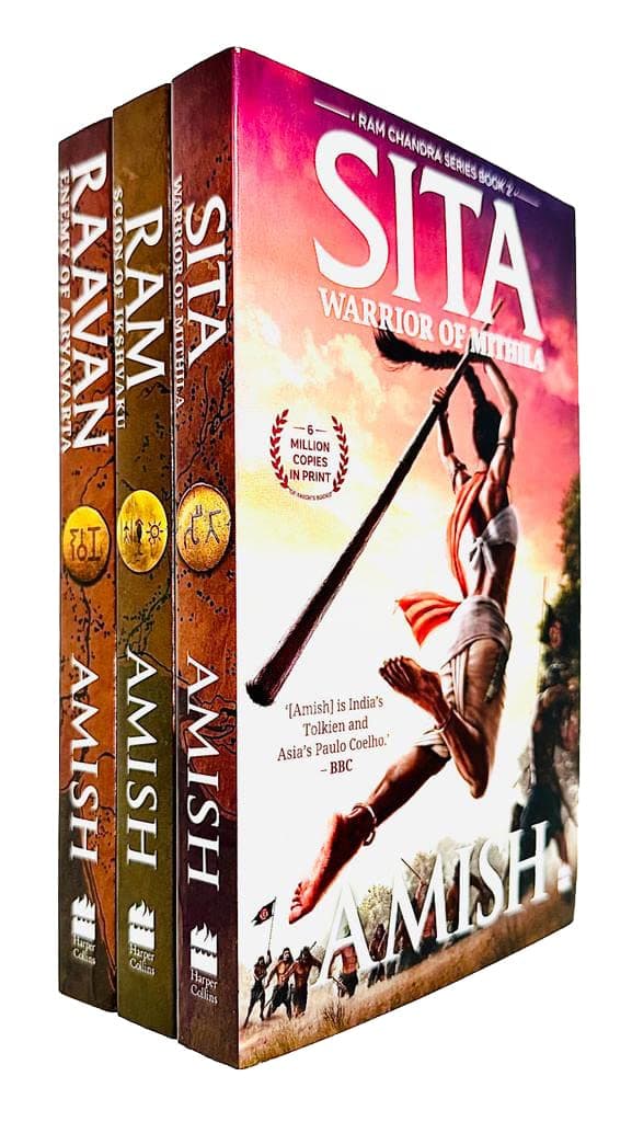 Amish Tripathi Ram Chandra Series Collection 3 Books Set (Ram, Sita, Raavan)