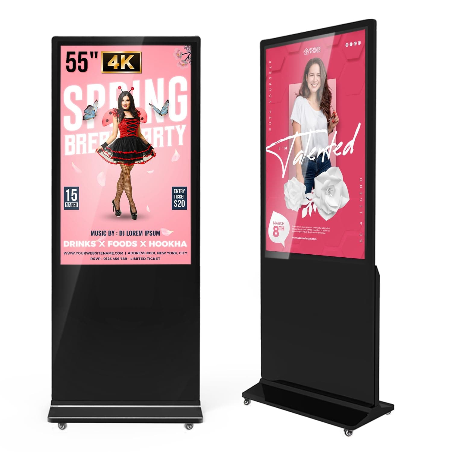 QIXZOCV 55 Inch 4K Digital Signage Kiosk