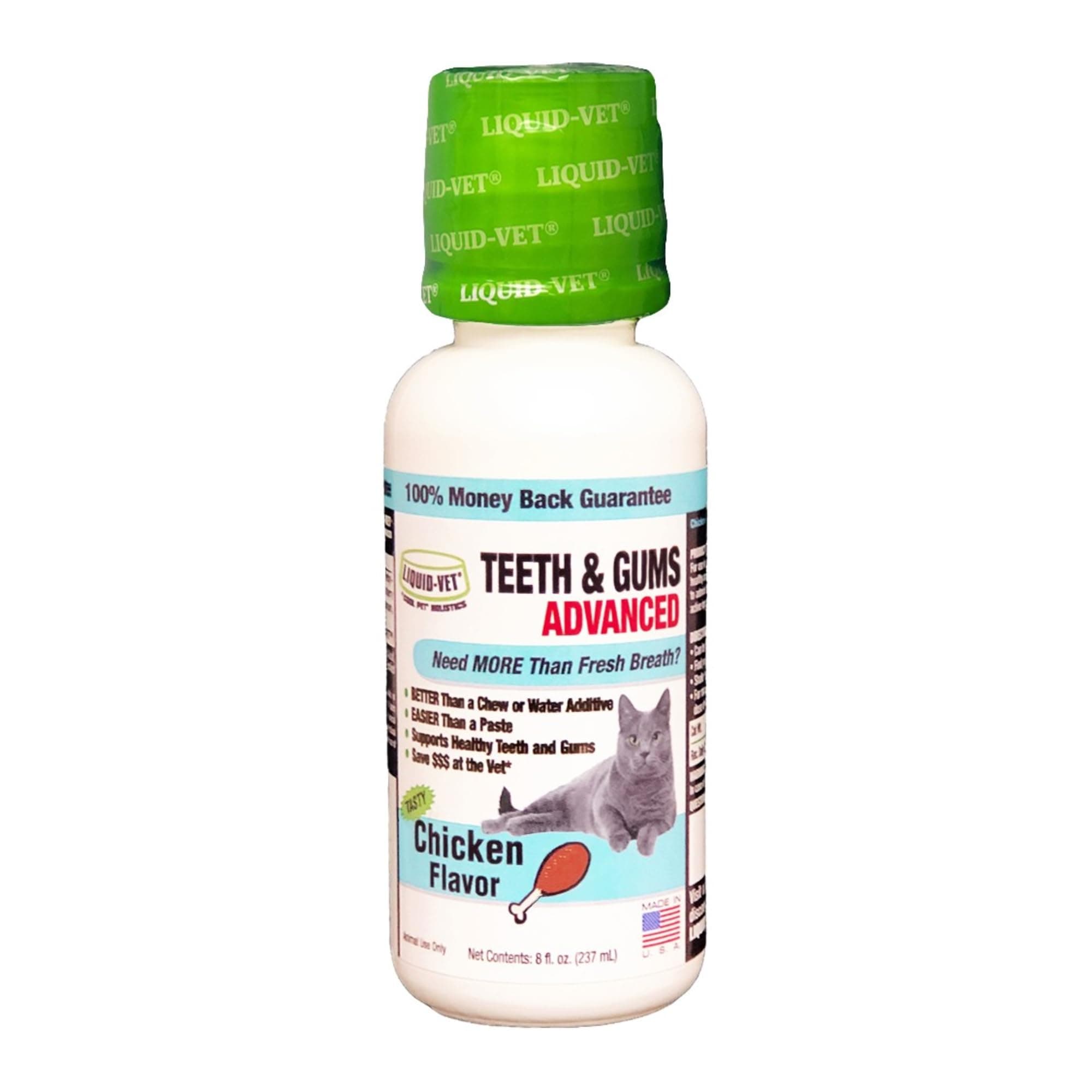 LIQUID-VET Ultimate Cat Teeth Cleaning for Comprehensive Dental Care SPECIFICALLY Formulated for Cats: Freshen Bad Breath Solutions for Superior Cat Oral Hygiene and Pet Dental Health.