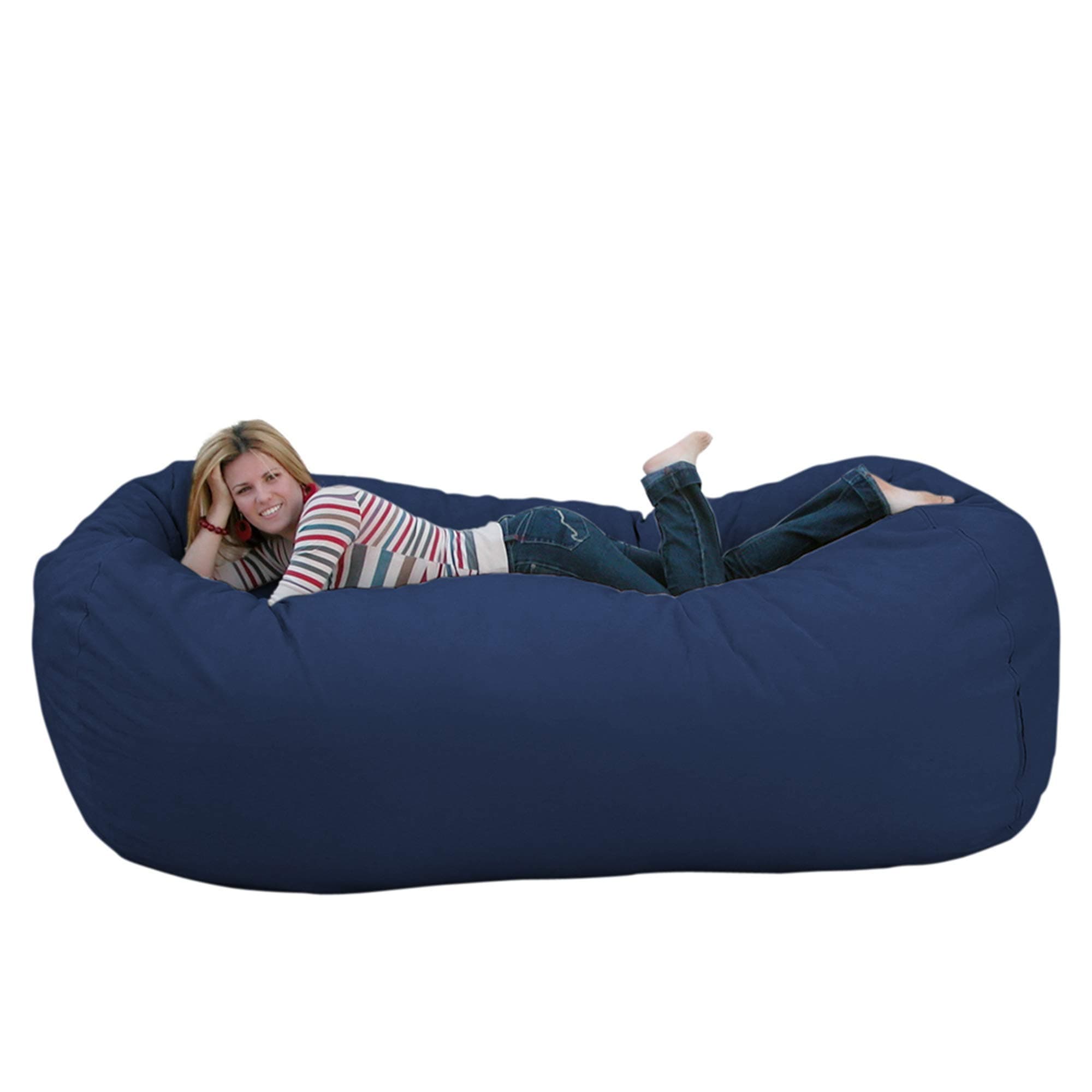 Cozy Sack 8-Feet Bean Bag Chair, X-Large, Navy