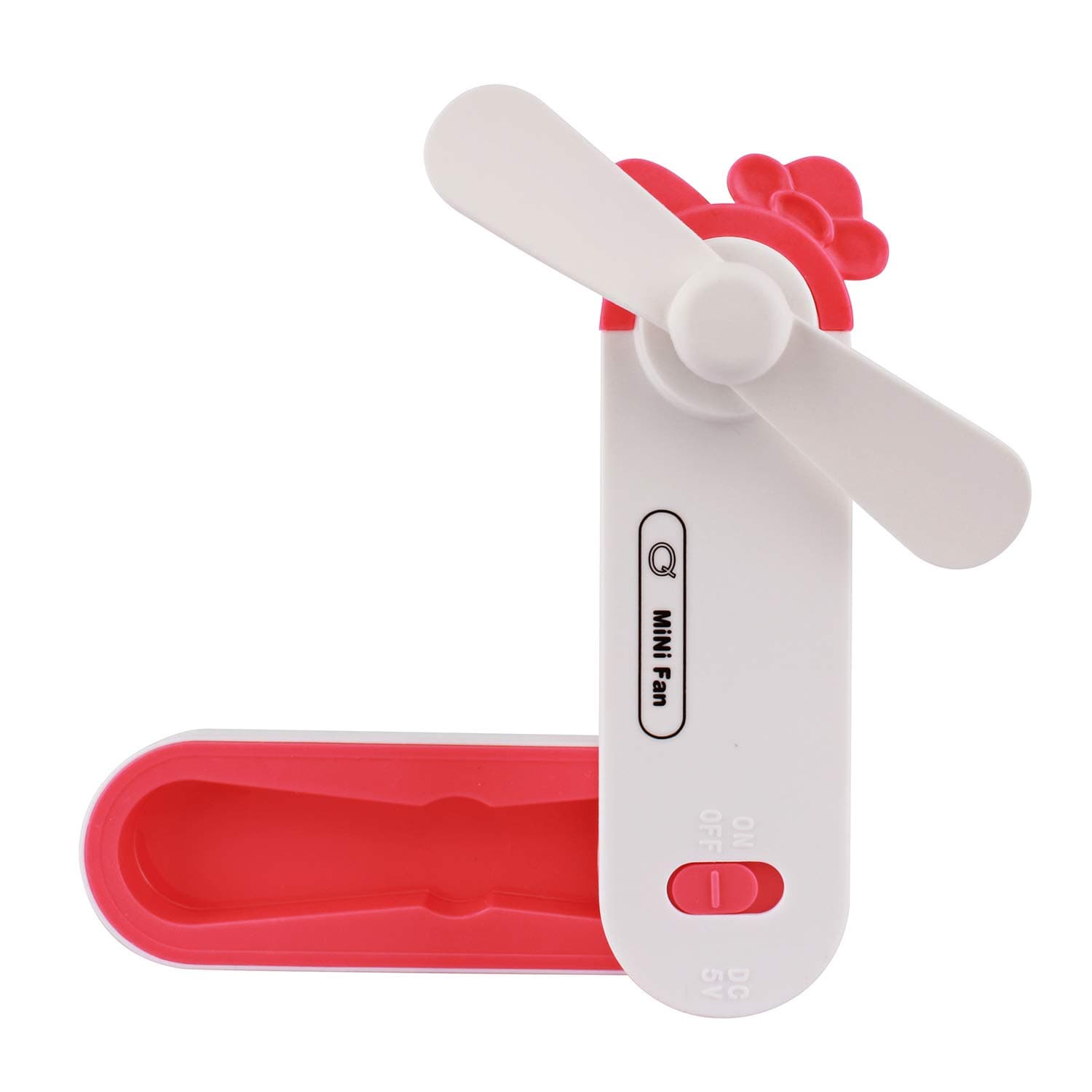 Personal Handheld Fan, Mini Portable Pocket Fan, Little Travel Folding Fans USB Rechargeable for Home Office Outdoor Hiking Traveling