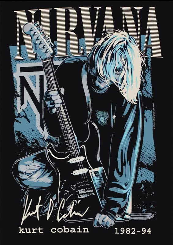 nirvana 3 Retro Vintage Rock Concert Gig Poster Wall Art A4