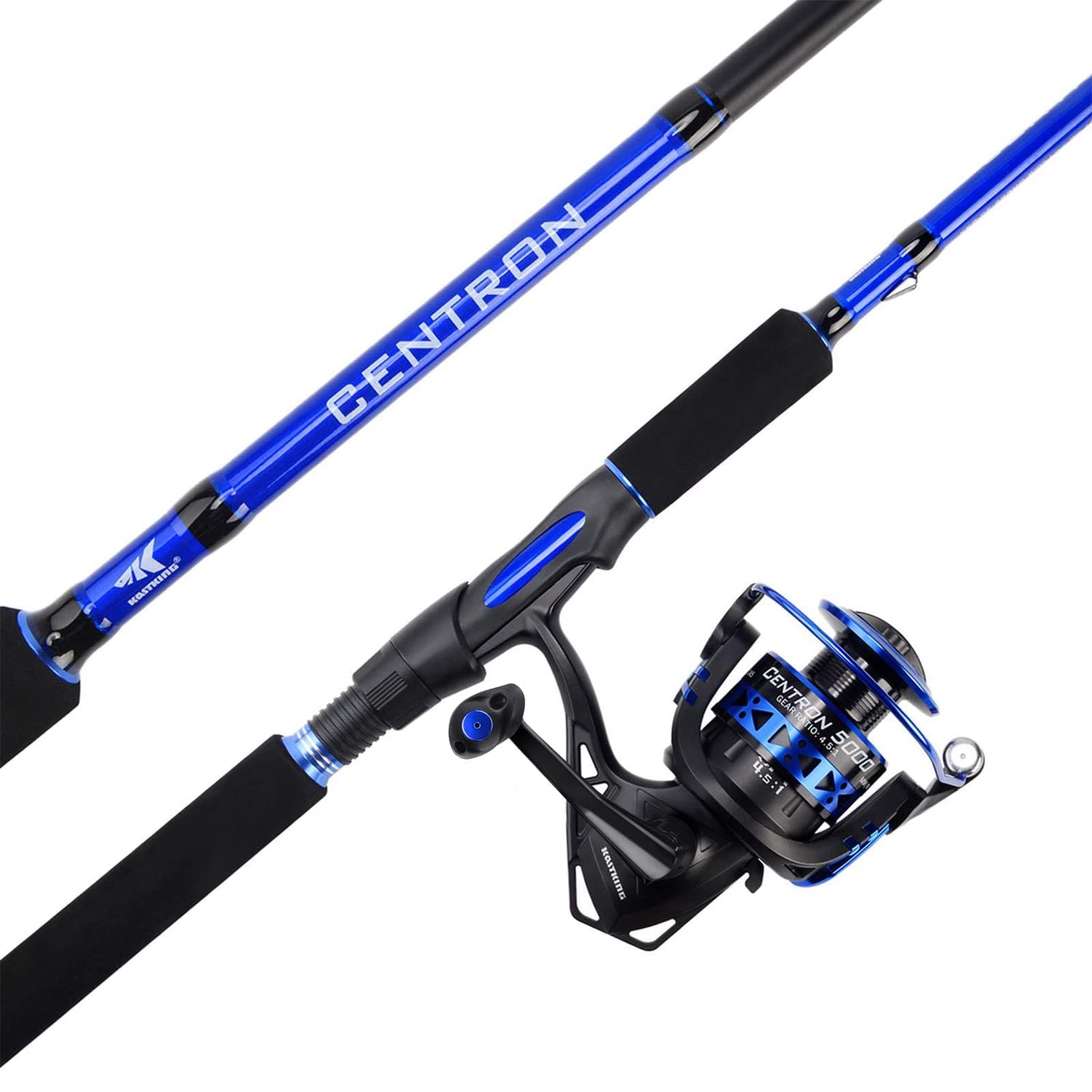 KastKing Centron Fishing Rod and Reel Combo, Spinning & Baitcasting Combos, IM6 Graphite 2Pc Blanks, Stainless Steel Guides with Ceramic Rings, Contoured EVA Handles & Fighting Butt