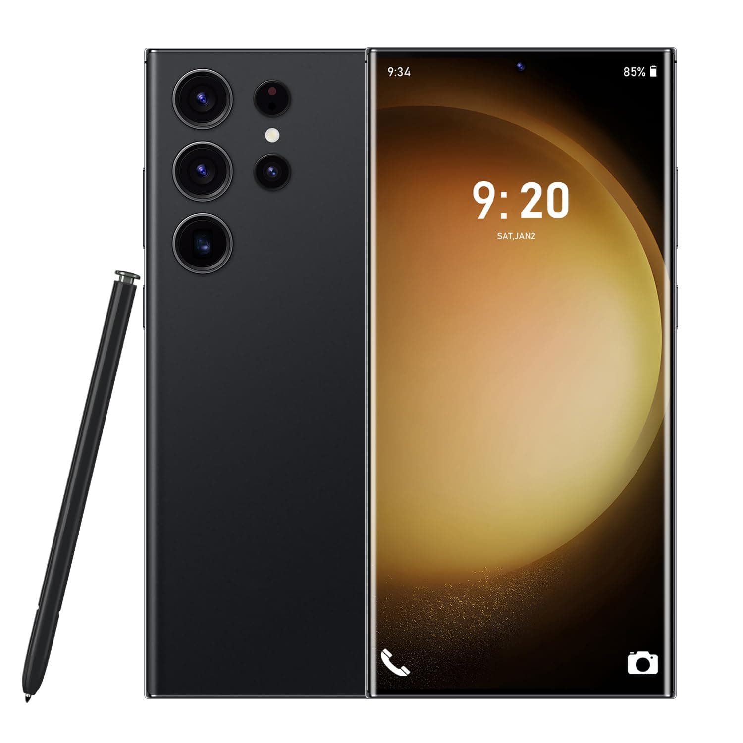 C23 Ultra 5G Unlocked Smartphone,6GB+256GB Fully Unlocked Cell Phone for Android 13, 6.8" Unlocked Cell Phone, 6800mAh, 48MP+108MP Dual Camera/Dual SIM/Fingerprint Lock/Face ID 5G Phone (Black)