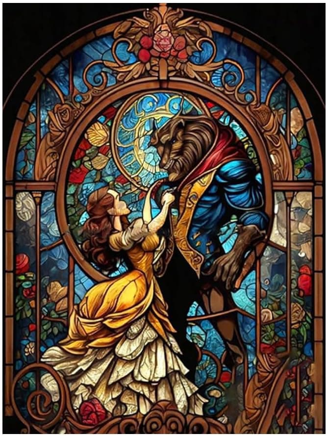 KEUASDV Diamond Painting Kits for Adults, Beast 5D DIY Diamond Art Kits Full Drill Diamond Dots for Gift Wall Decor and Relaxation Gem Arts 12x16 inch