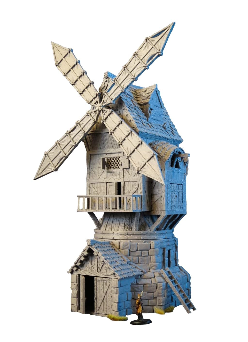 Windmill 28mm Scale Building for Medieval and Fantasy Village. Perfect for Wargaming, Warhammer 40k, Dungeons and Dragons, RPG, 3D Vikings