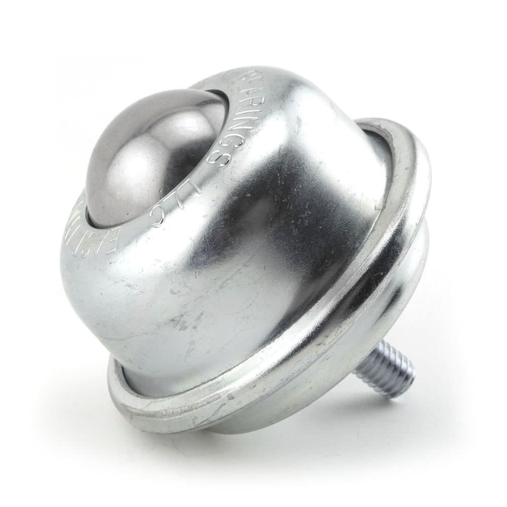 Hudson BearingsSBT-1-1/2 Stud Mounted Ball Transfer, Carbon Steel, 1-1/2" Diameter, 250 lbs Load Capacity, 3/8"-16 Stem Size (Case of 4)