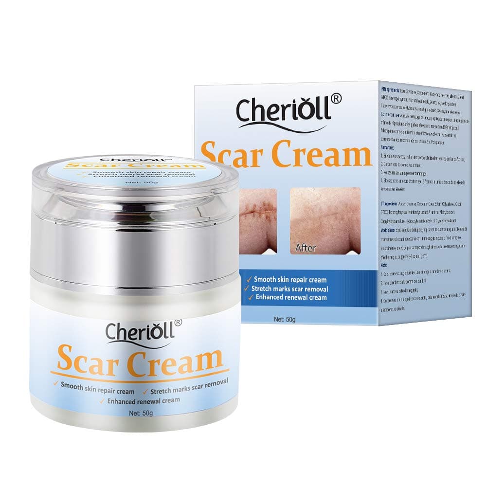 Scar Cream, Scar Treatment, Stretch Mark Cream, Scar Removal Cream, Skin Repair Cream, Treatment for FaceBody Scar, Acne Spots, Stretch Marks, Old and New Scars and Surgical Scars (50g)