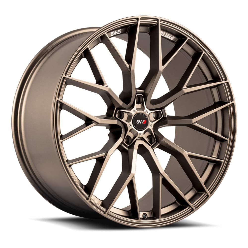 20" Inch Savini SV-F2 Flow Form Matte Bronze Wheels Rims Only | Set of 4 | Fits (2013-2017) Volkswagen Golf GTI MK7 | Includes 2 Kulture Motorsports Decals