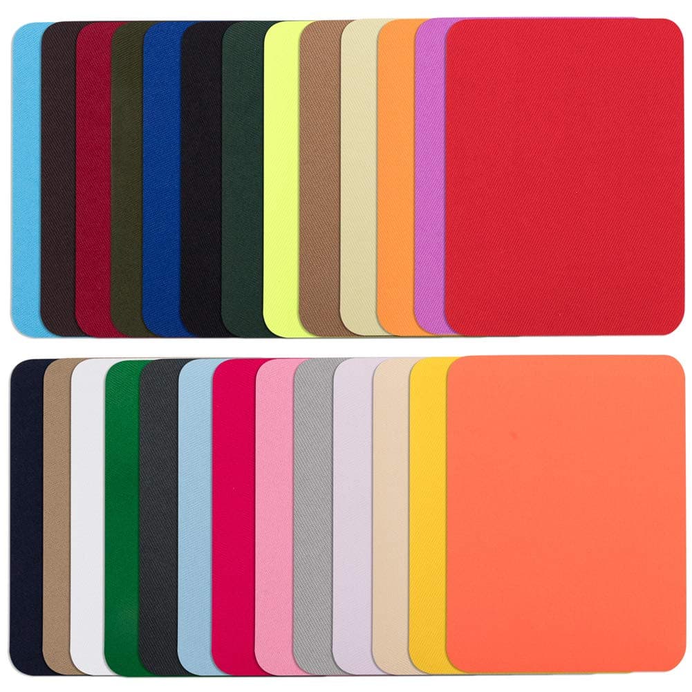 Iron on Patches 26Pcs Applique Patch for Fabric, 26 Colors Iron On Sew On Denim Patches Pack for Girls Kids DIY Jeans Skirt Clothing Jackets Bags Iron-on Making Art Craft Repair Kit,5 X 3.8 Inches