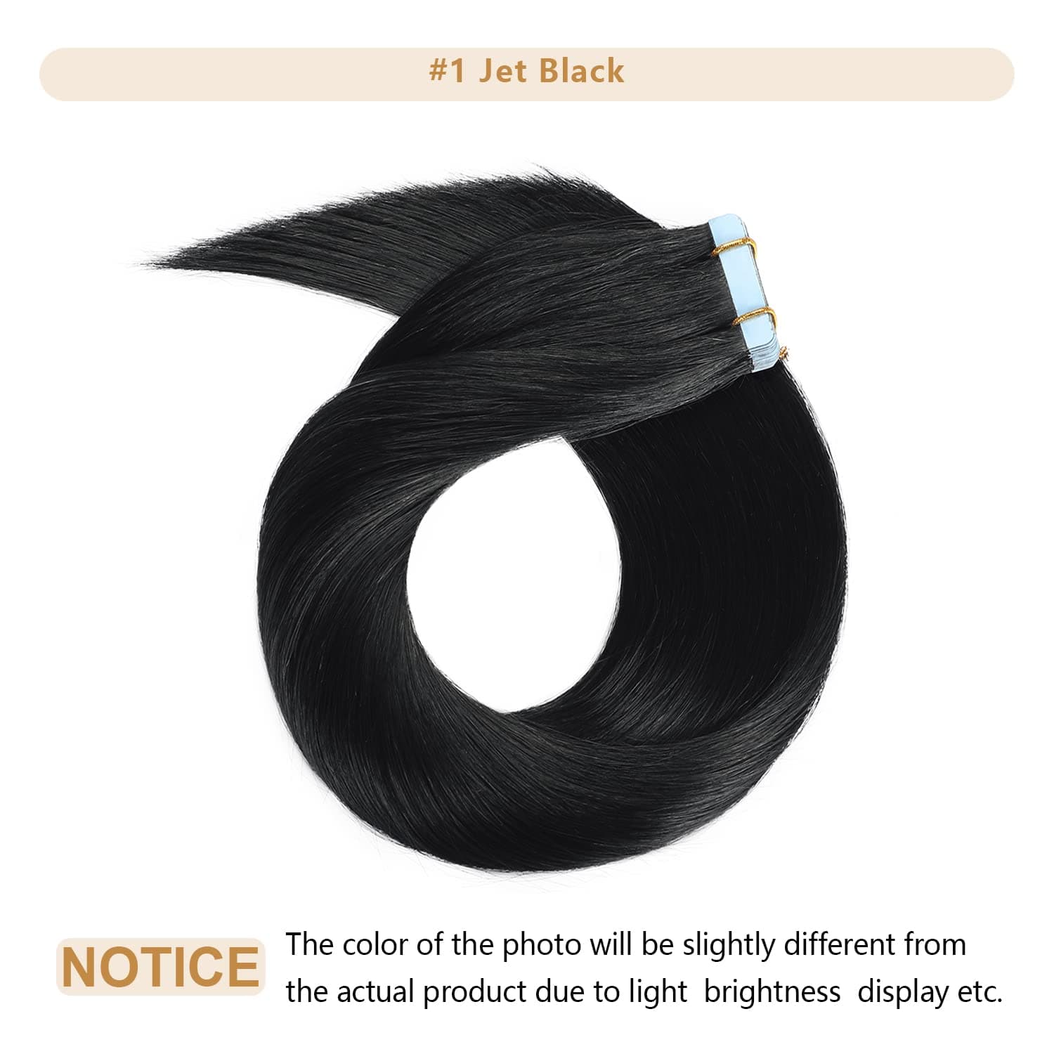 Yilite Tape in Hair Extensions - 14inch Jet Black Silky Straight Human Hair - 20pcs 40g