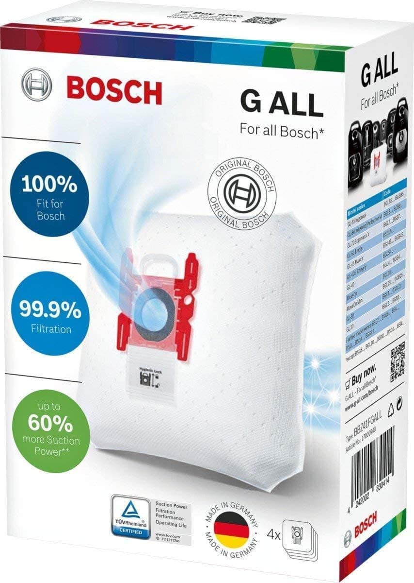 Bosch Part#462544 - Genuine Type G MEGAfilt SuperTEX Vacuum Bag (BBZ51AFG2U) - Fits Bosch Compact Series and Formula Series Vacuums - 5/Package