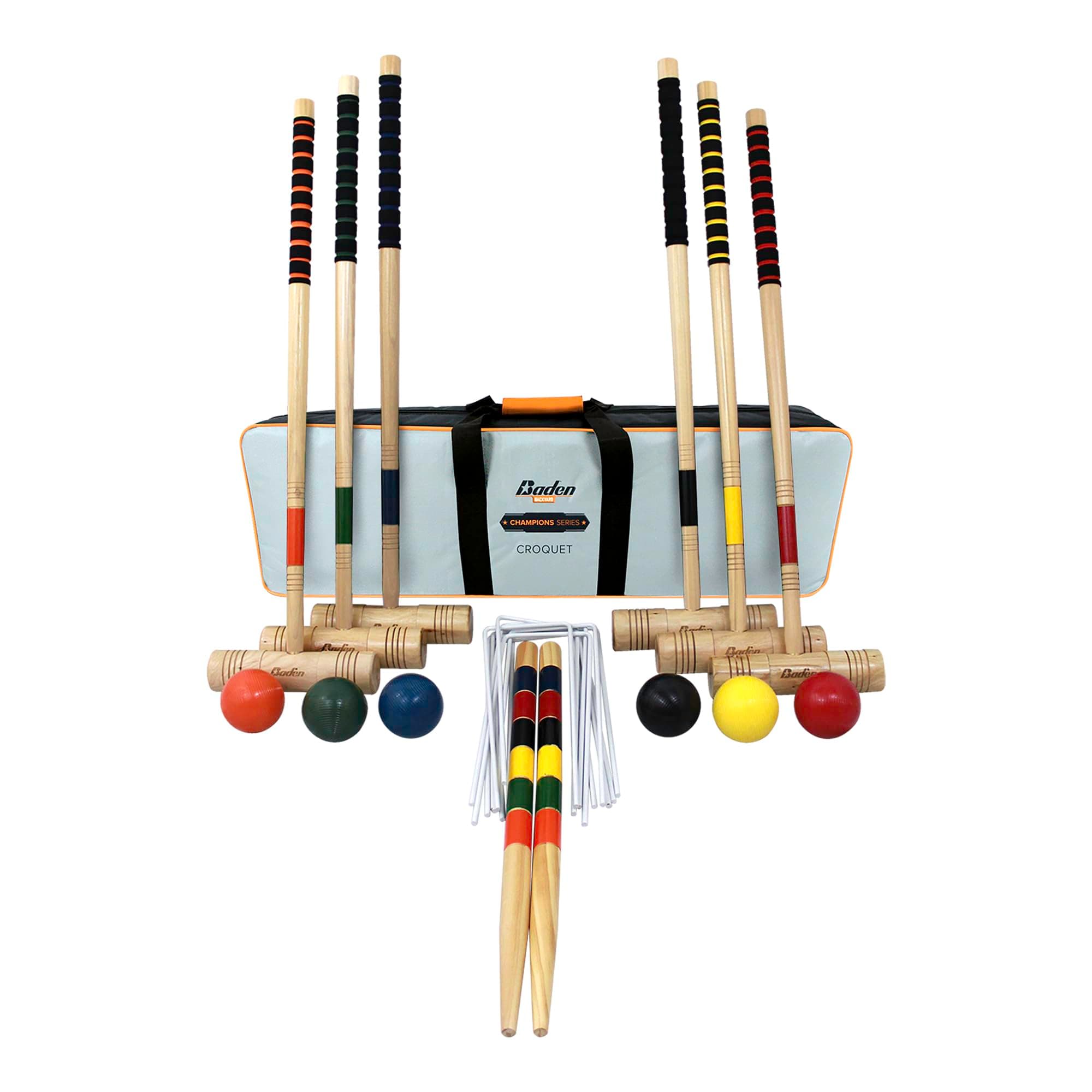 Baden 6-Player Champions Croquet Set with Soft Grip Handles Medium