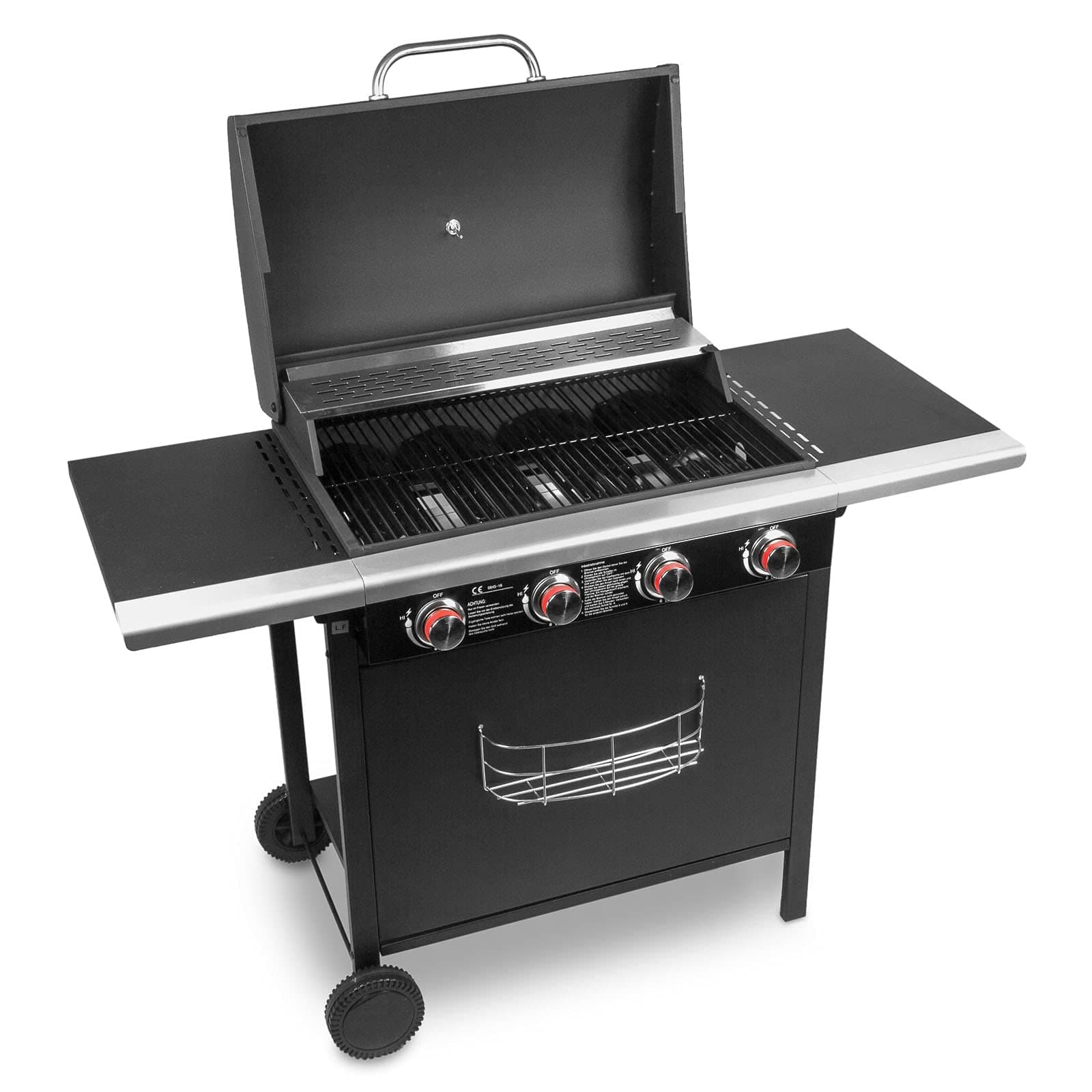 Gas Barbecue with Wheels 3/4/5 PREMIUM STAINLESS STEEL Burner Julido with Matching Accessories