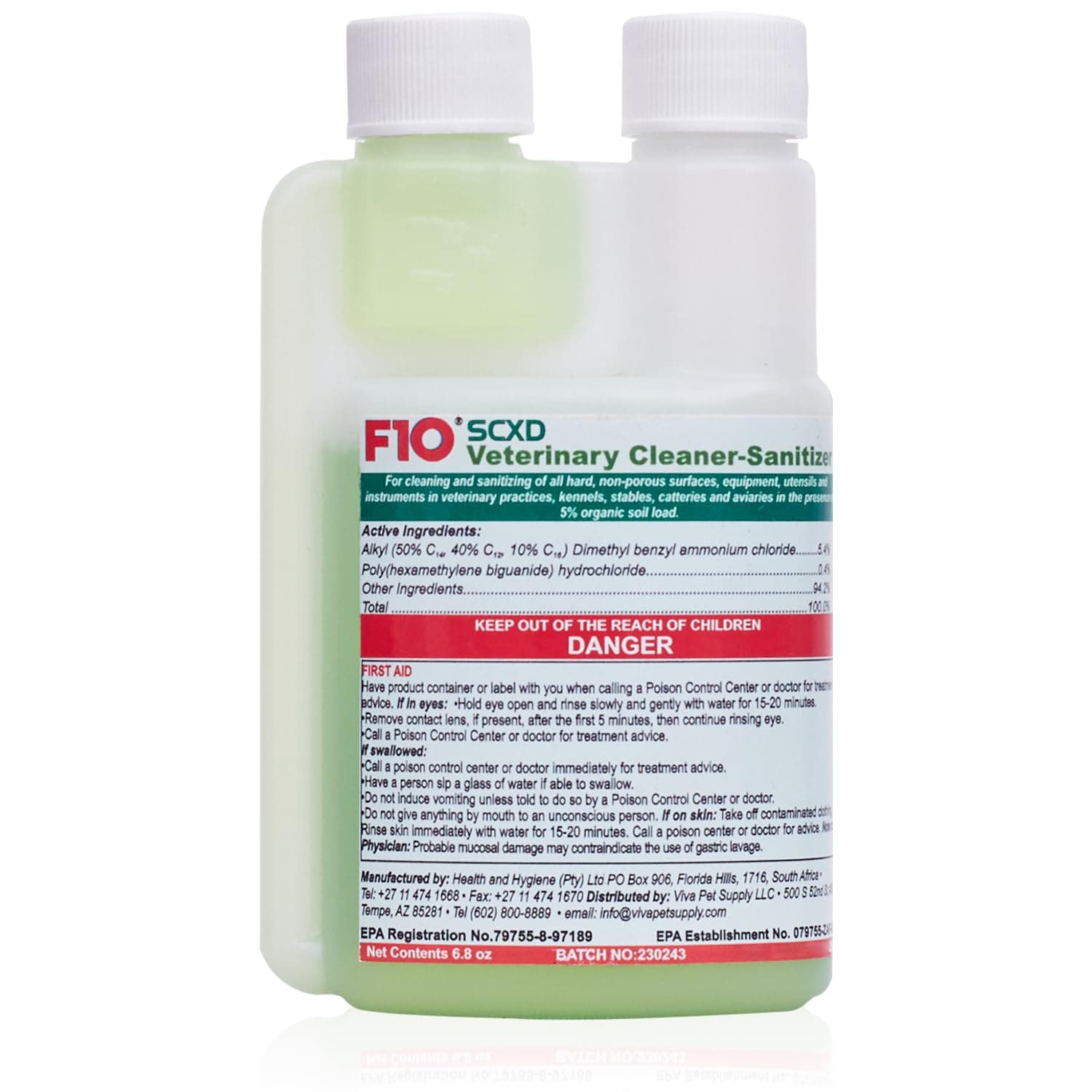 F10 F10SCXD 200ml Veterinary Disinfectant/Cleaner-Zoos/Breeders-Dogs, Cats, Small Animals, Birds