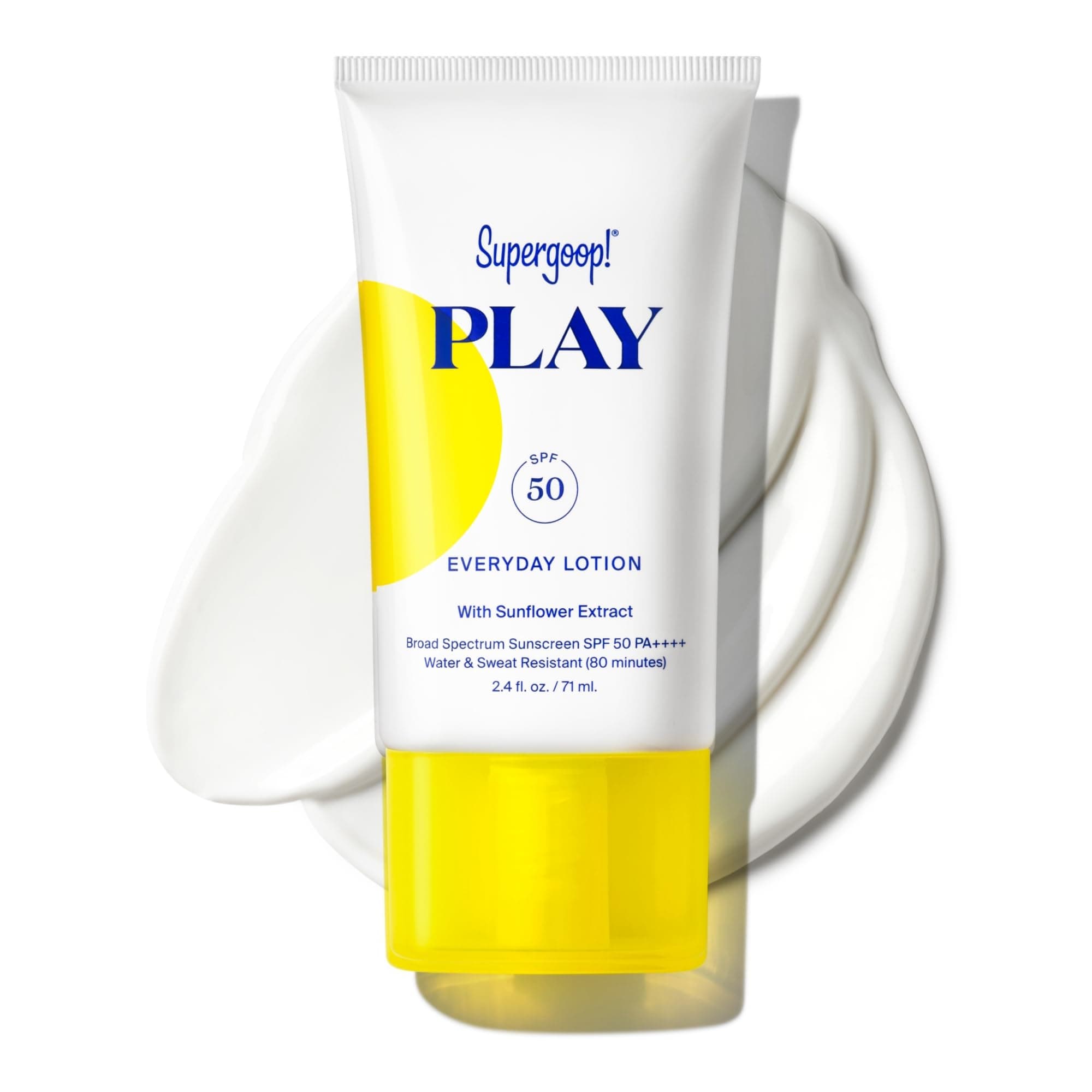 Supergoop! PLAY Everyday Lotion SPF 50 (2.4 fl oz) - Broad Spectrum Body & Face Sunscreen - Great for Active Days - Fast Absorbing, Water & Sweat Resistant