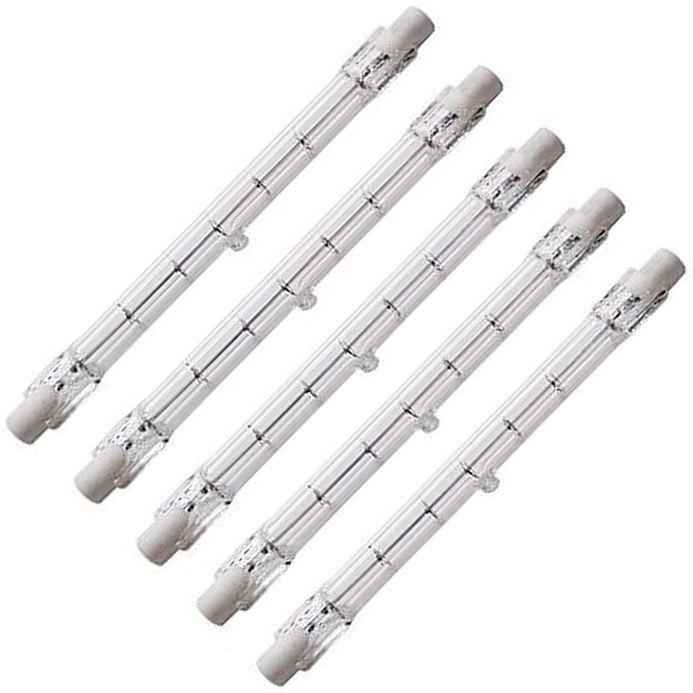 5Pack - 78mm J Type Double Ended T3 Halogen Light Bulbs, 80 Watt 120 Volt (100 Watt Halogen Bulb Replacement), Energy-Saving 20%