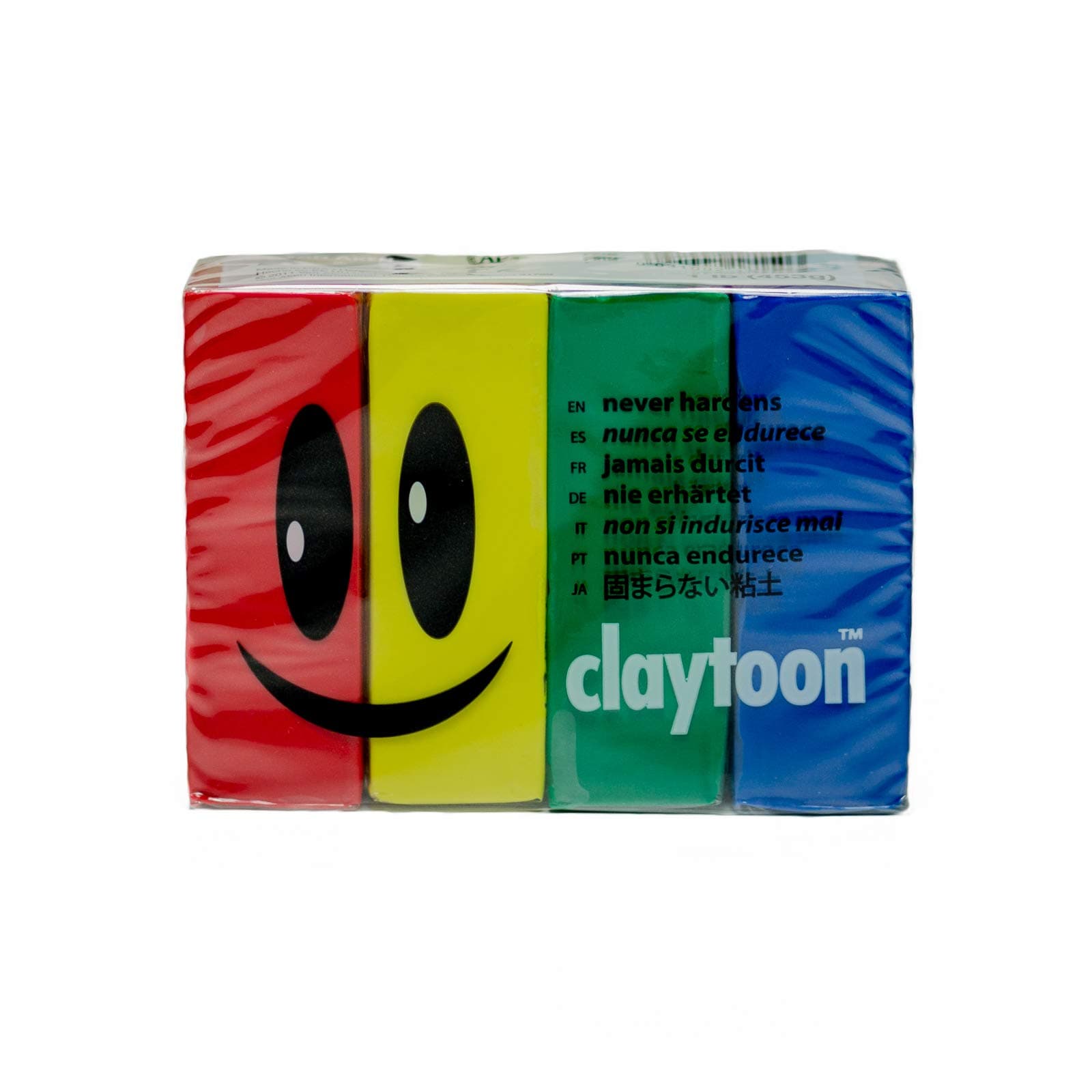 Claytoon 228051 Oil Based Modeling Clay Set, 4 Assorted Colors