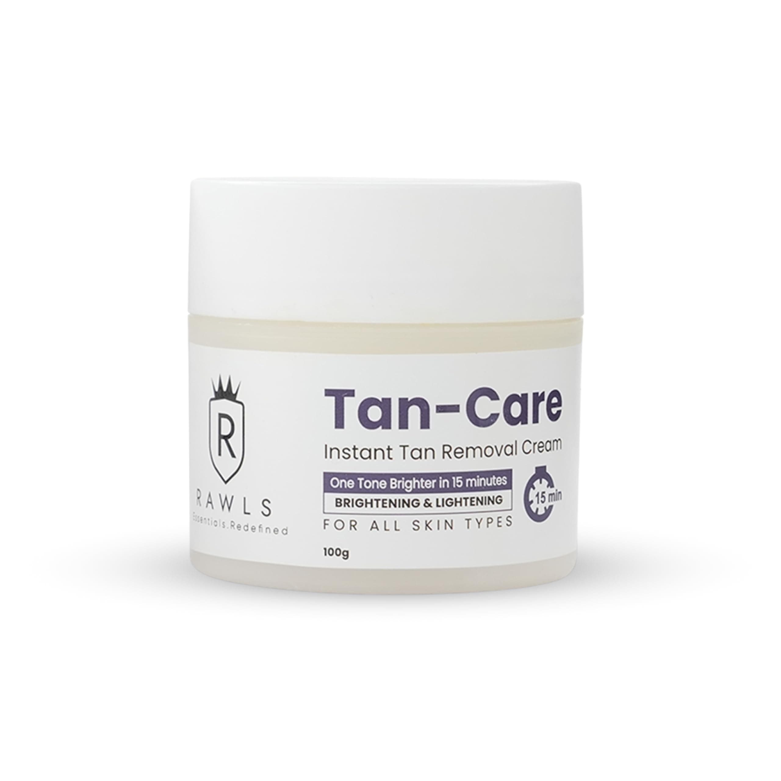 - Rawls Tan Care Cream | Removes Tan & Restores Radiant Glow | Enriched with Coconut, Carrot Seed & Olive Oil | For All Skin Types, 100ml
