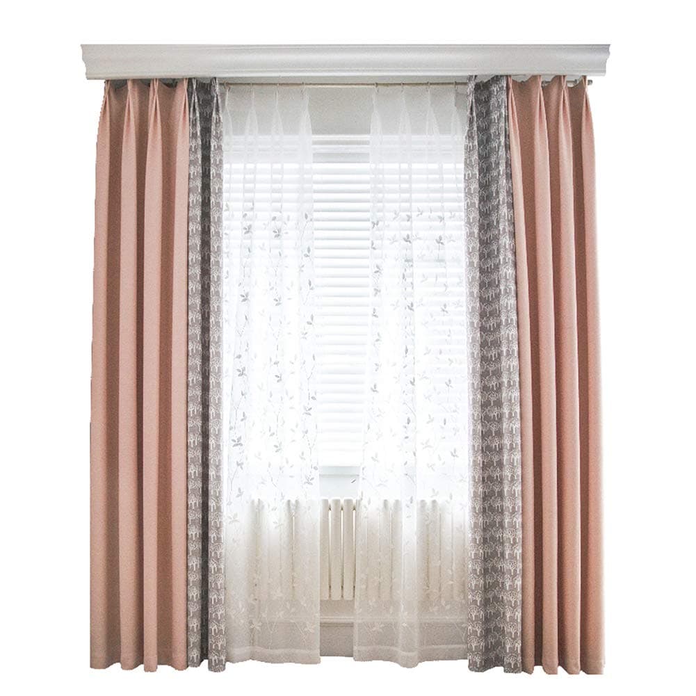 NSAIH Blackout Curtain,Thermal Insulated Curtain,Fashion Stitching,Pink Blackout Curtain,for/Kids Bedroom Living Room Home Decoration,Cloth Curtain,1pcs