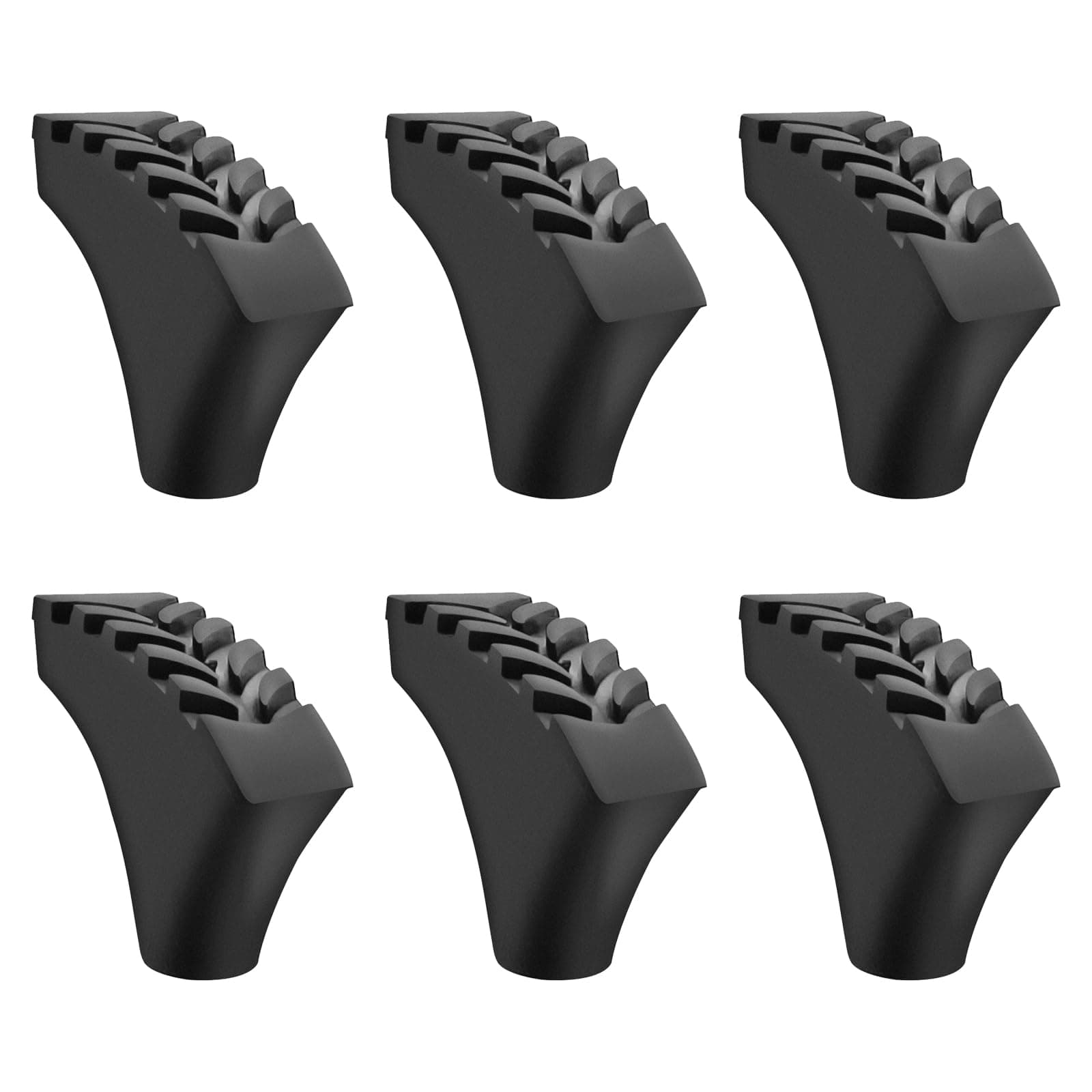 6Pcs Trekking Poles Tips Tiking Accessories - Cane Tips for Walking Sticks Rubber Tips for Hiking Sticks, Replacement Rubber Walking Accessories Tips Fit Most Trekking & Hiking Poles by Inscool