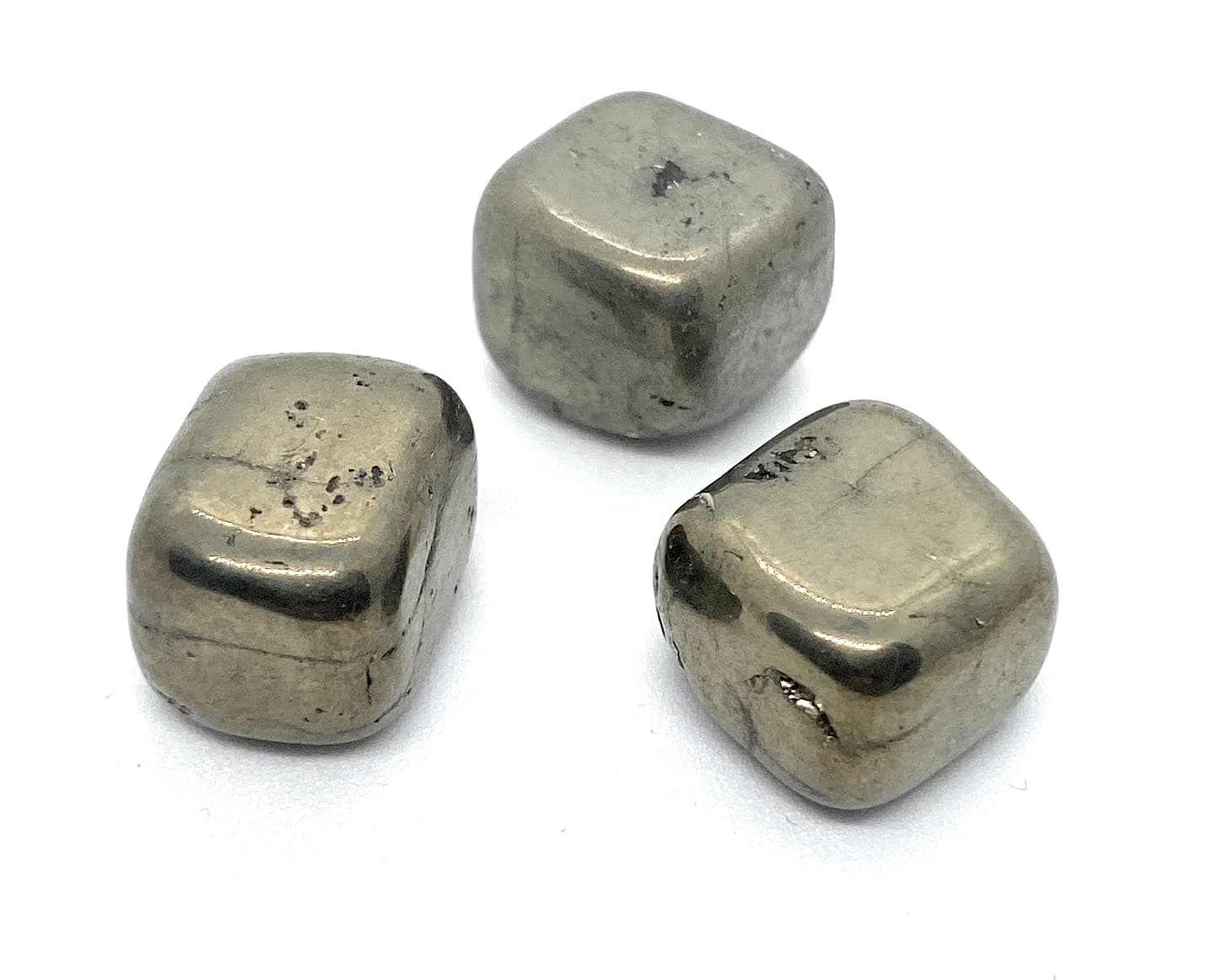 Iron Pyrite Small Tumbled Crystals - 3 Pc