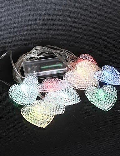 Aanll 10-LED 1.5M Battery Powered Color Changing String Fairy Lights for Christmas Party Wedding