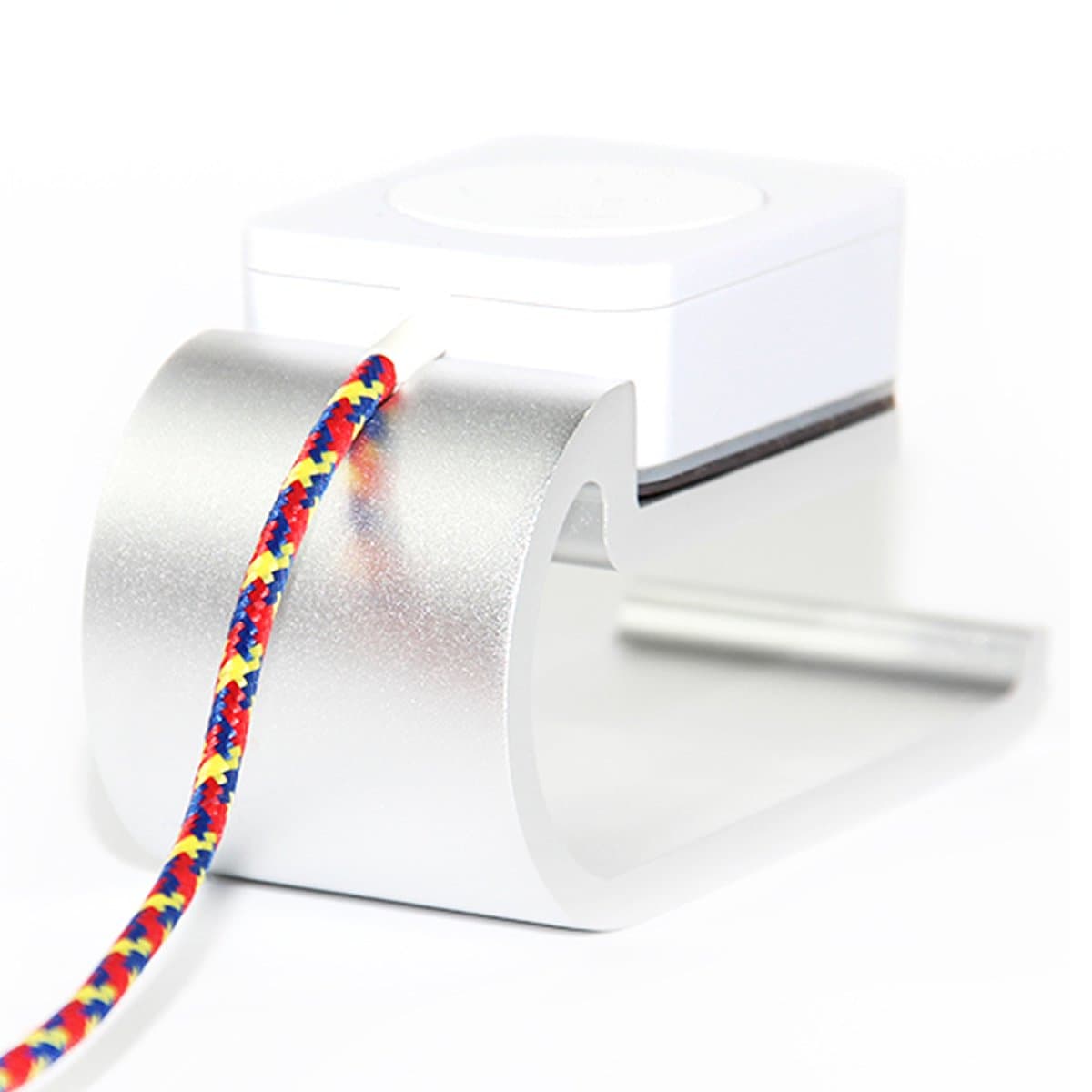 [MFI Certified] 3 in 1 Apple Watch Charging Cable, Aluminum Dock, & Phone Stand - 5 Foot Apple Watch Charger - Apple Watch Charger 38mm & 42mm, Apple Watch Series 1 / 2 (Red/Blue/Yellow)