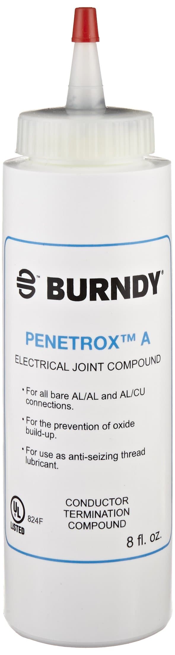 Burndy P8A Oxide-Inhibiting Joint Compounds PENETROX A, 8 oz Container Size, Squeeze Bottle Container Type