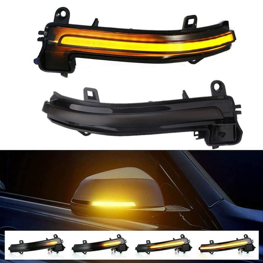 LED Dynamic Sequential Turn Signal Mirror Light BMW F30 F32 F36 F22 X1 i3 BMW 1/2/3/4 Series Smoke Sequential Side Marker Turn Signal Light Lamp Blinker Accessories 63137280771 6313728077280772