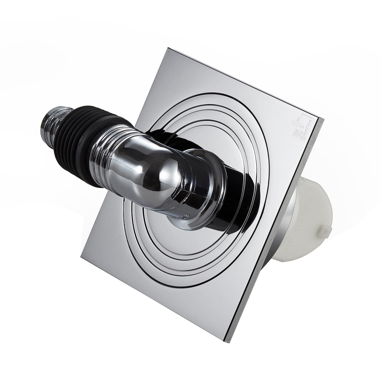 SUBMARINE 4-Inch Square Brass Sealed Floor Drain, Preventing Blockage, Odor and Water Reflux, Can Be Connected with Independent Drainage Equipment Such As Washing Machine Hoses.