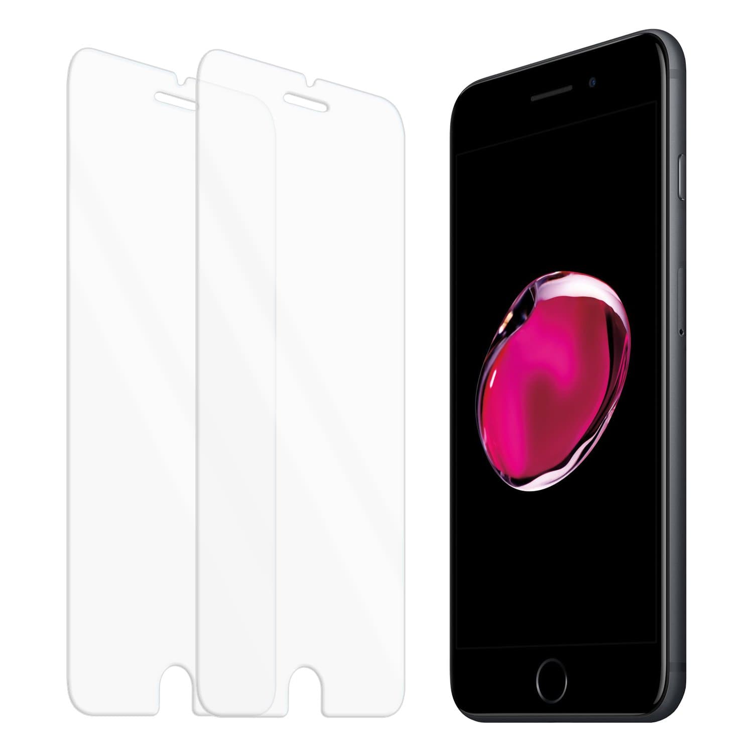 iPhone 7 Screen Protector, zenmo 2-Pack Preminum Tempered-Glass Screen Protector for iPhone 7 (4.7 Inch) with 3D Touch Compatible