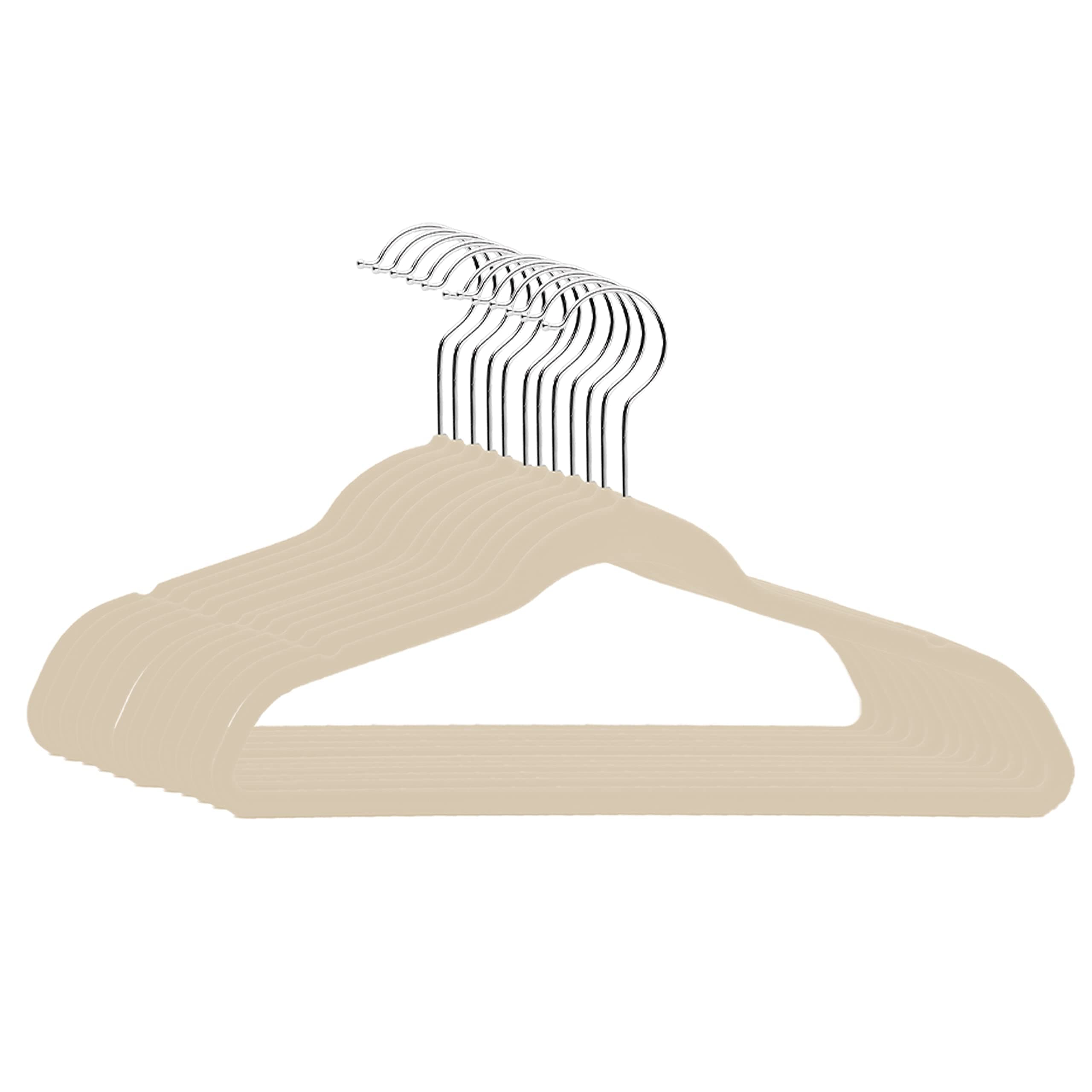 Simplify 10 Pack, Ivory Childrens 10 PK Velvet Hangers